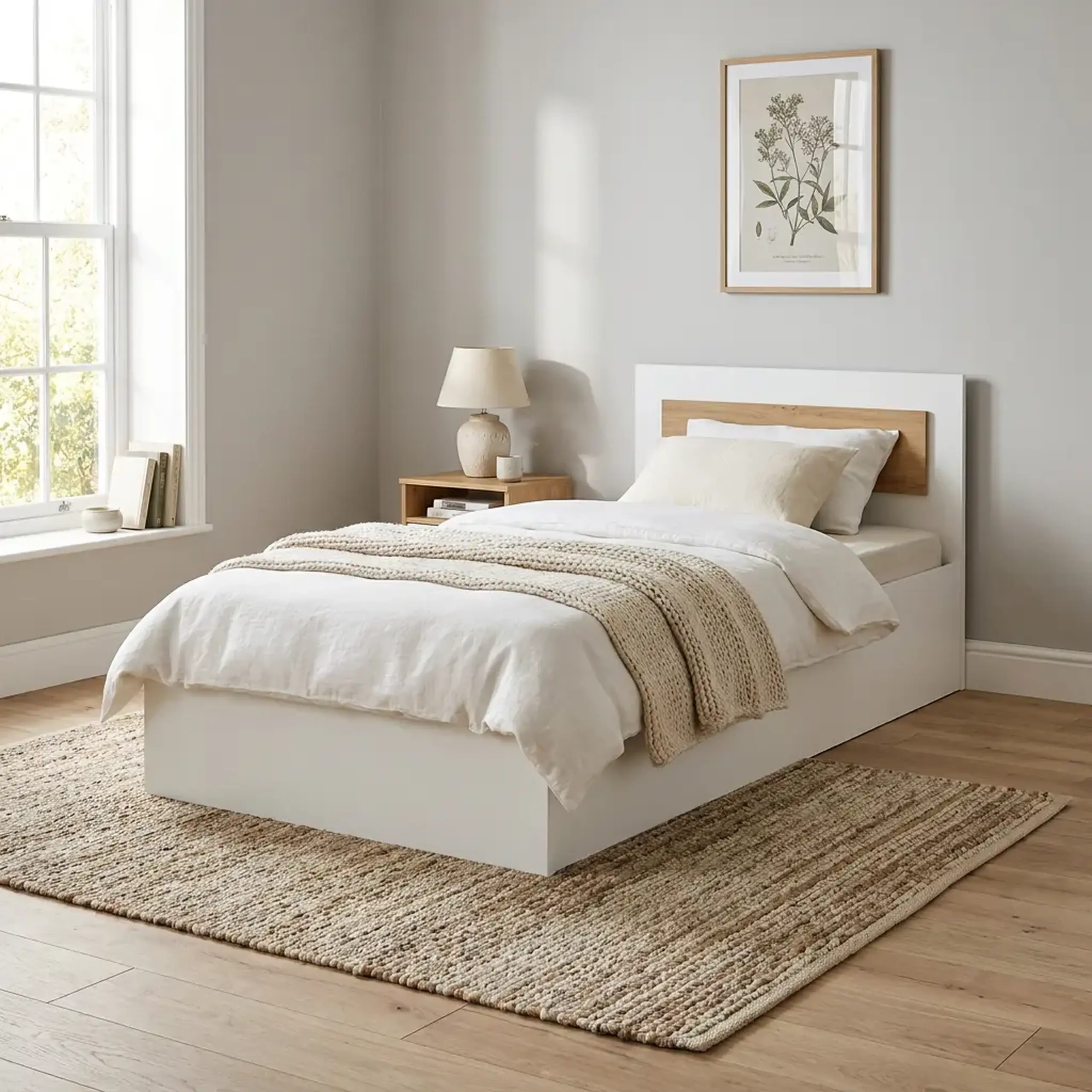 Pat 4home Viva 90x200 cm, Nimfea Alba/Stejar Prim Satin