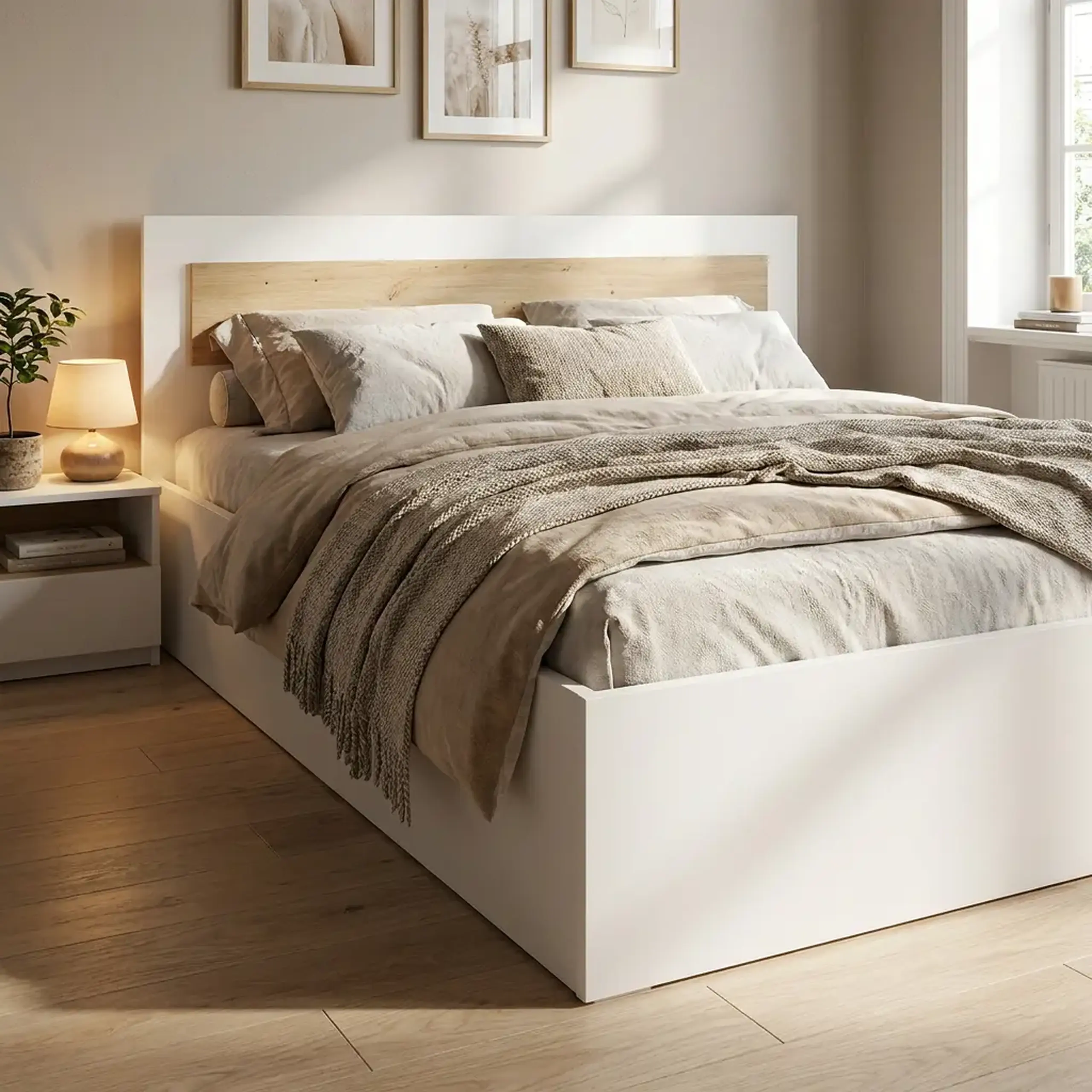 Pat 4home Viva 160x200 cm, Nimfea Alba/Stejar Prim Satin