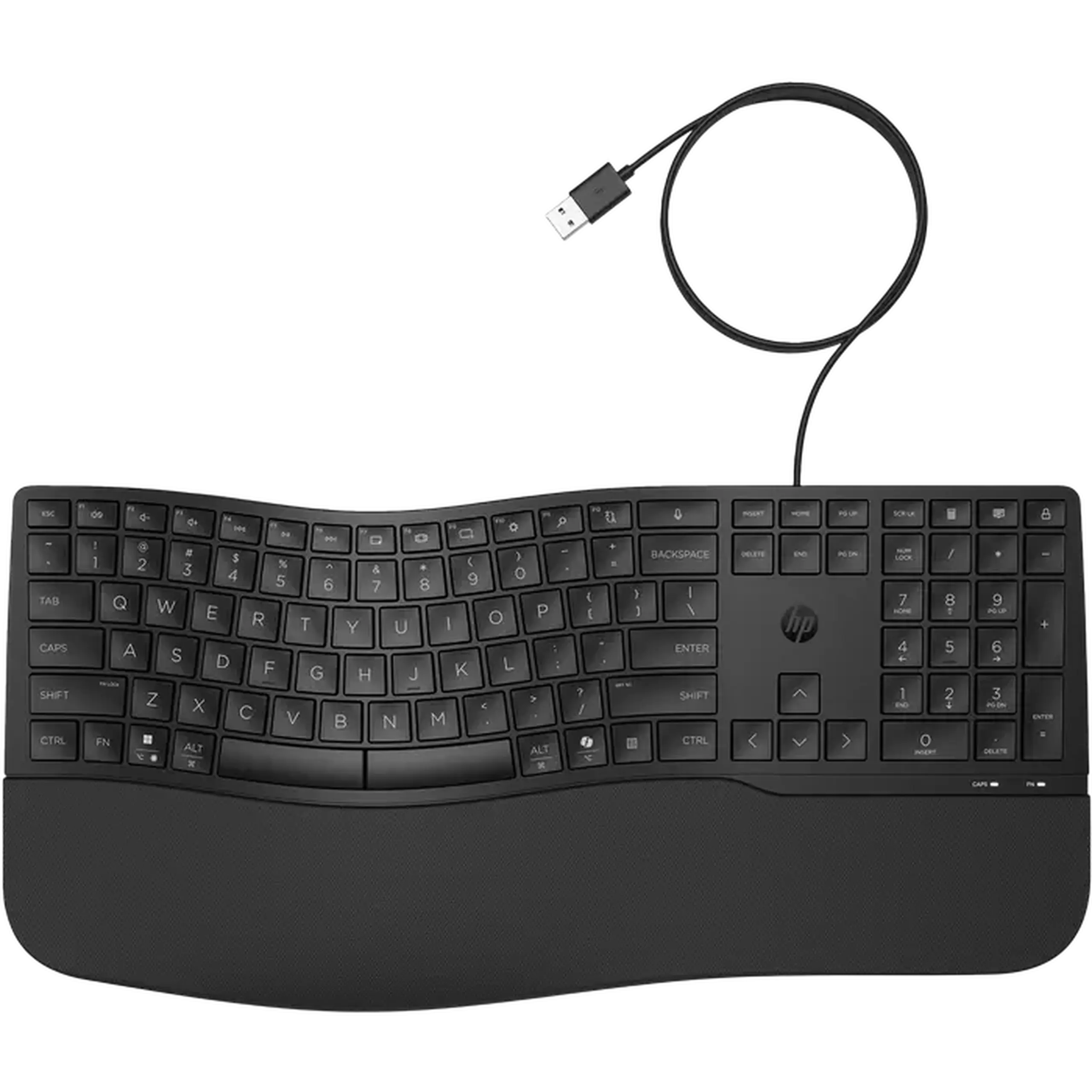 Tastatură HP 480 Comfort, Cu fir, Negru