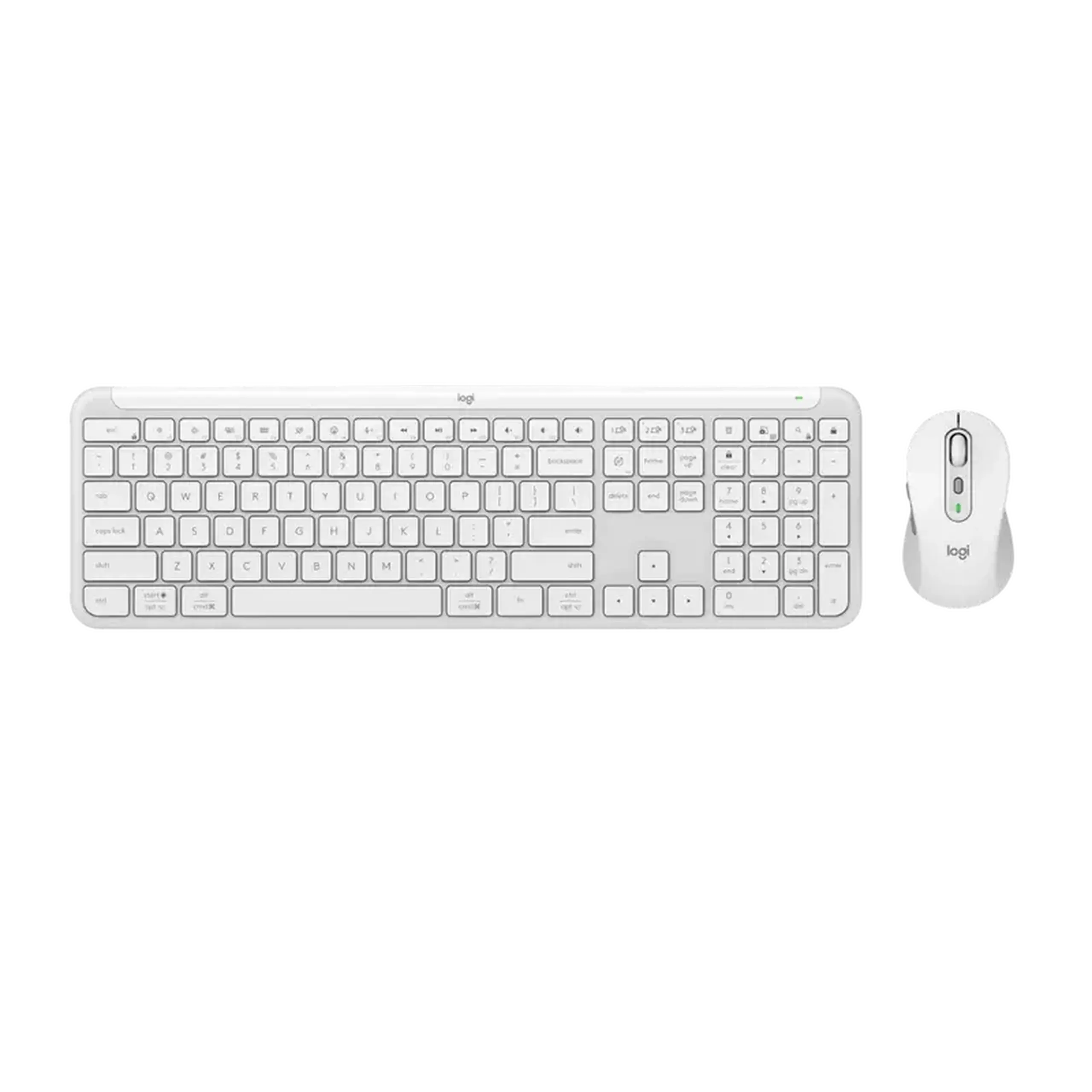 Set Tastatură + Mouse Logitech MK950, Fără fir, Alb