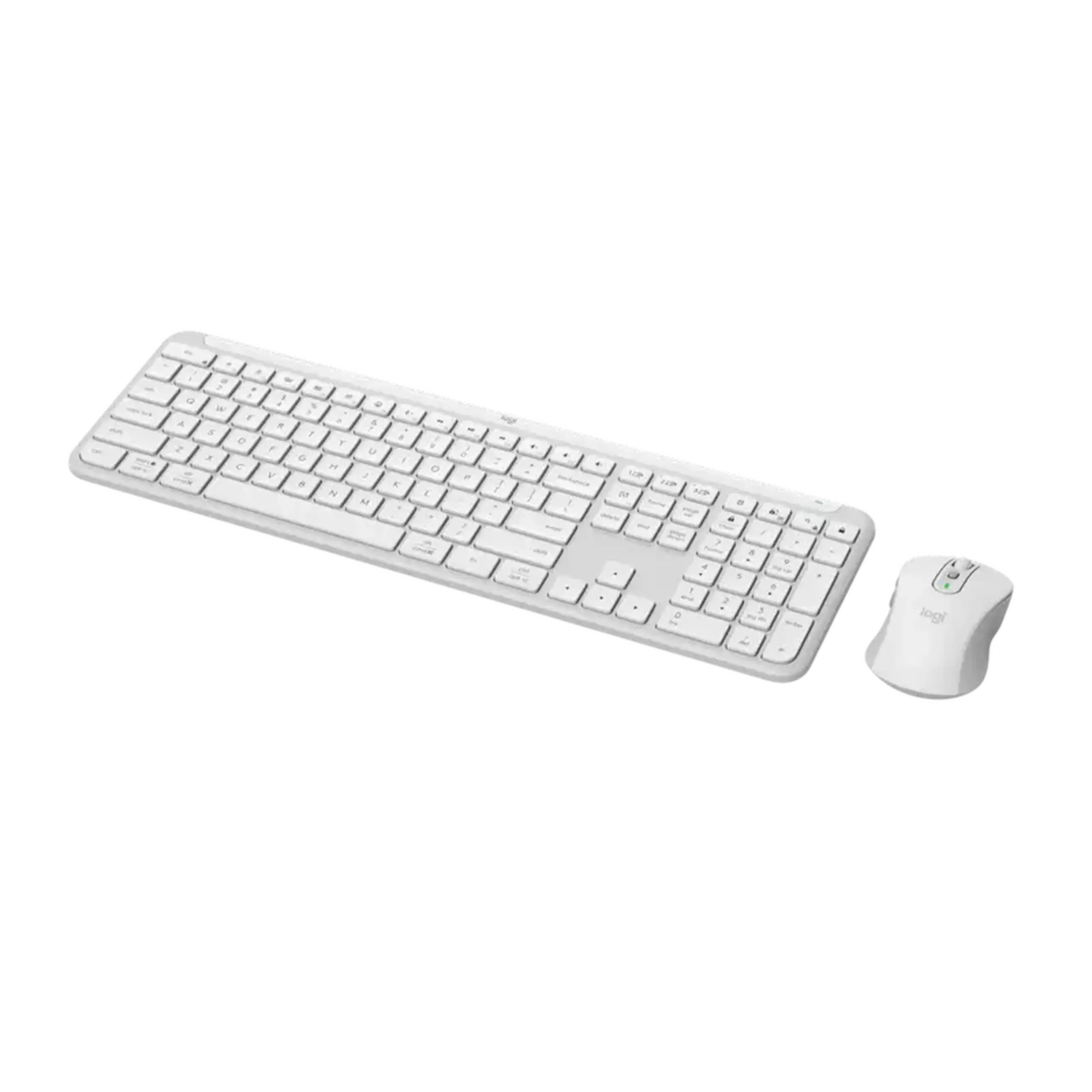 Set Tastatură + Mouse Logitech MK950, Fără fir, Alb