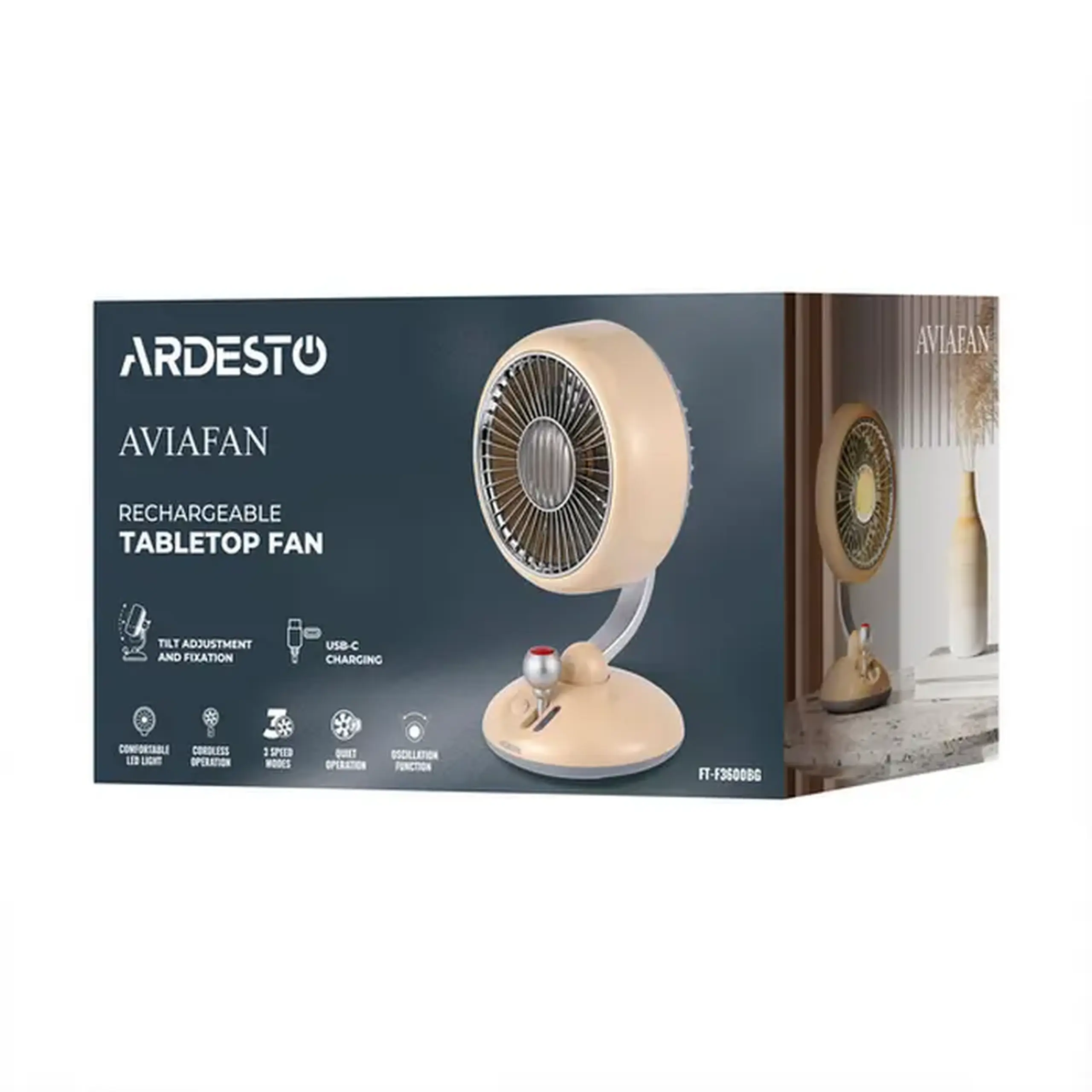 Ventilator Ardesto FT-F3600BG, Bej