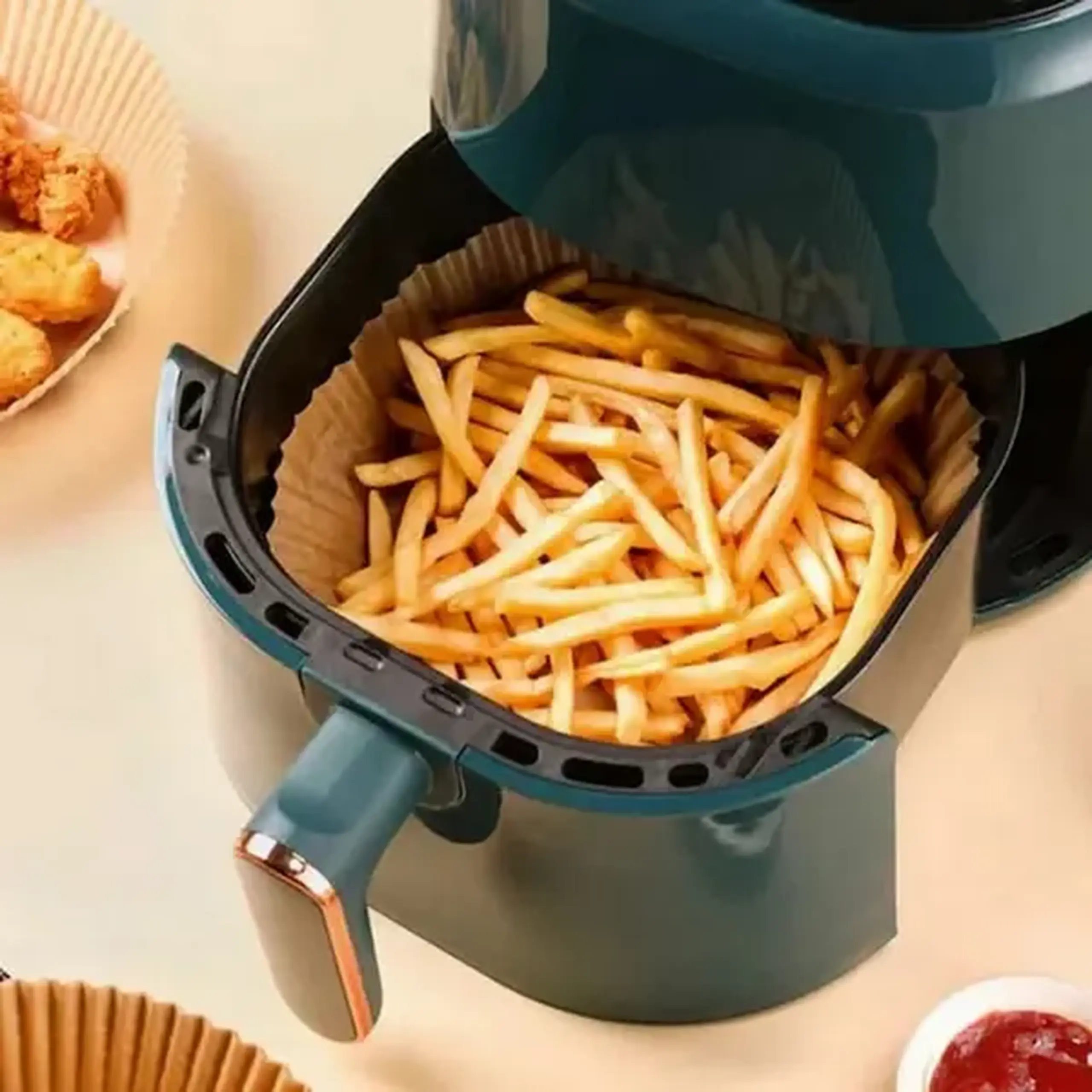 Hârtia de copt Papro Square Air Fryer Paper, Bej