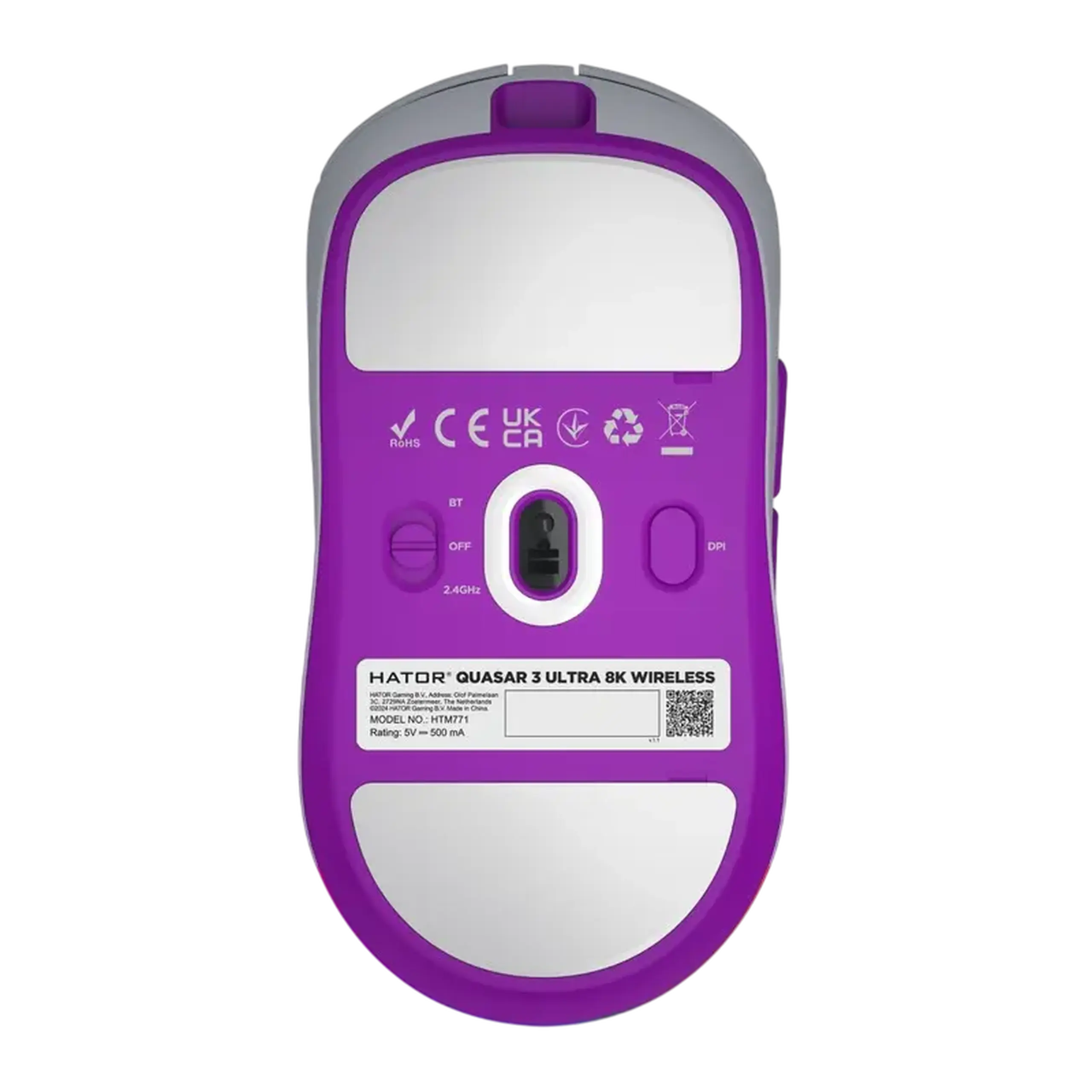Gaming Mouse HATOR Quasar 3 8K, Alb