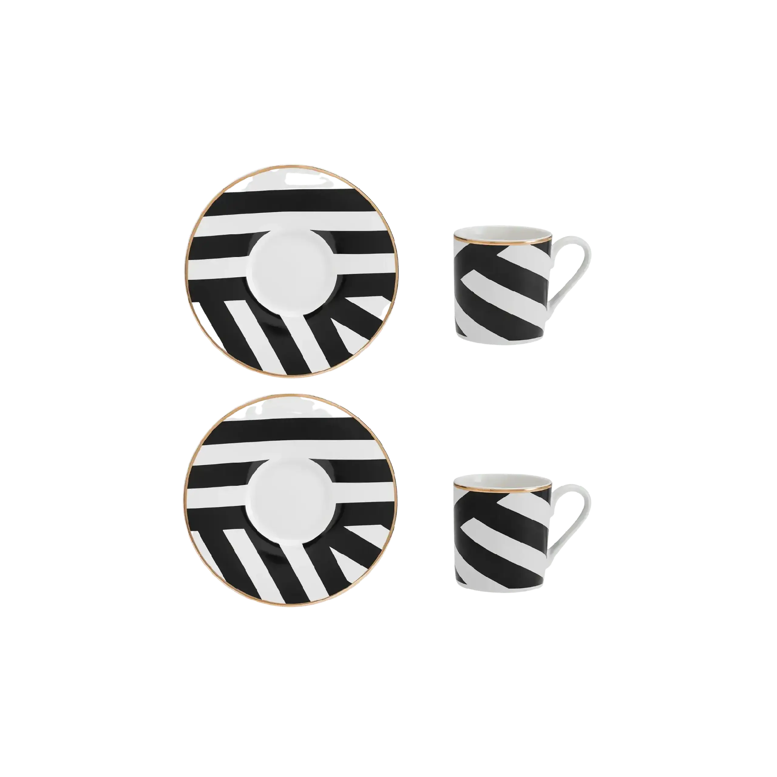 Set 2 cosuri espresso de 100 ml Luxe Deco China