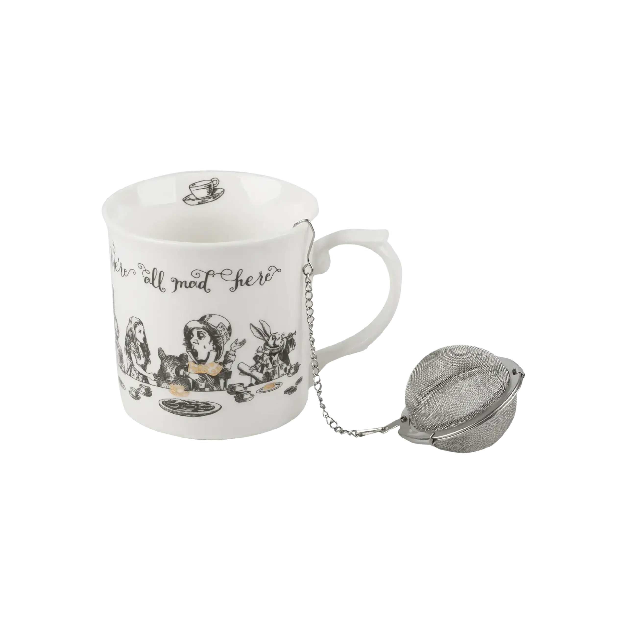 Set cadou cana si infuzor Alice in Wonderland