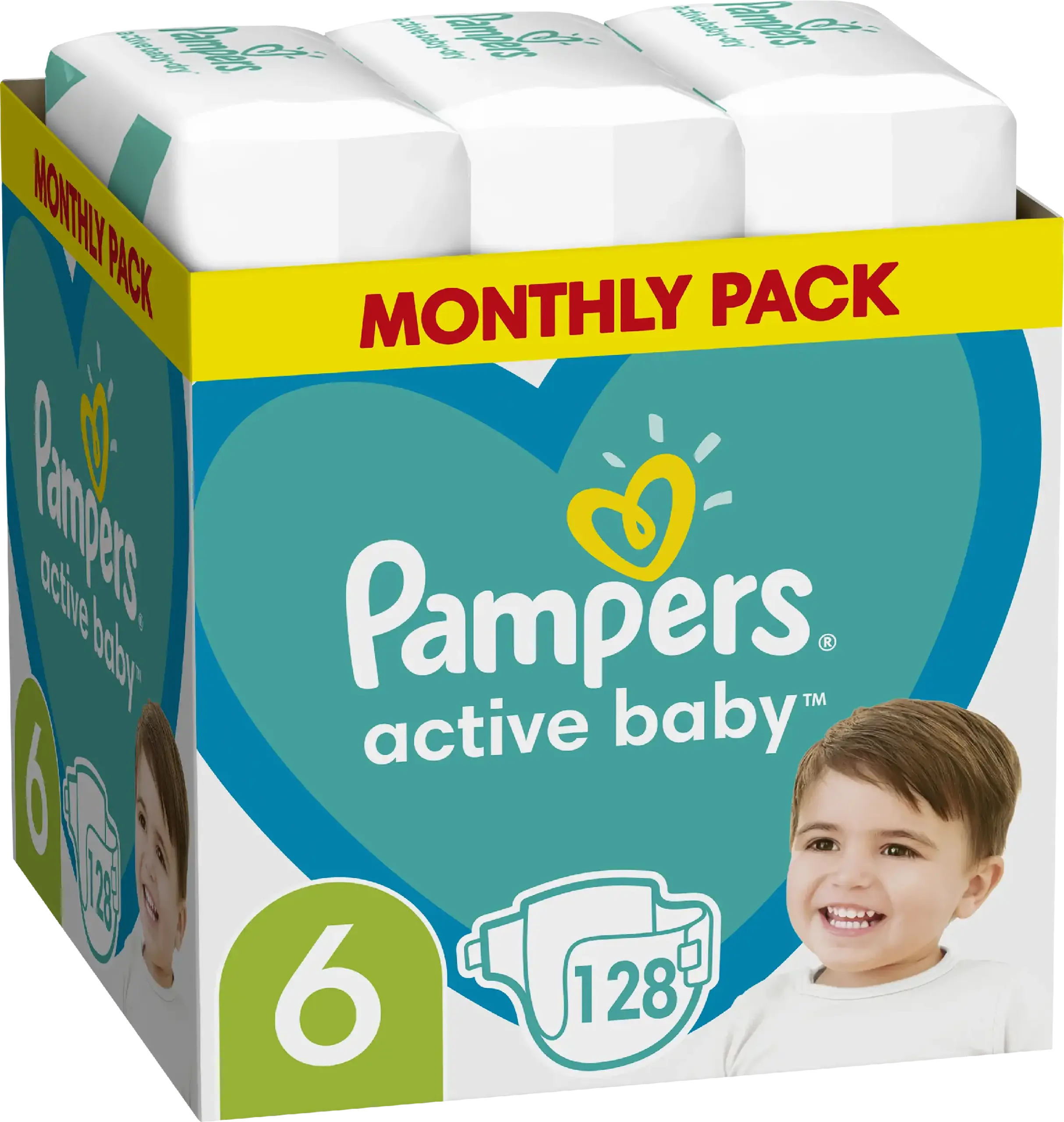 PAMPERS M BOX EXTRA LARGE 128 (6)
