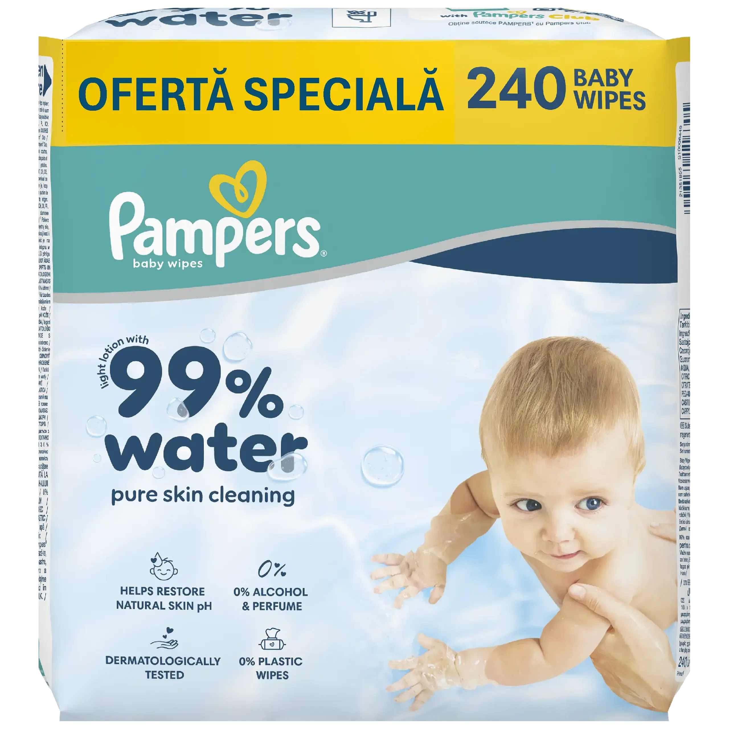 PAMPERS WIPES 4X60 WATER SPECIAL OFFER