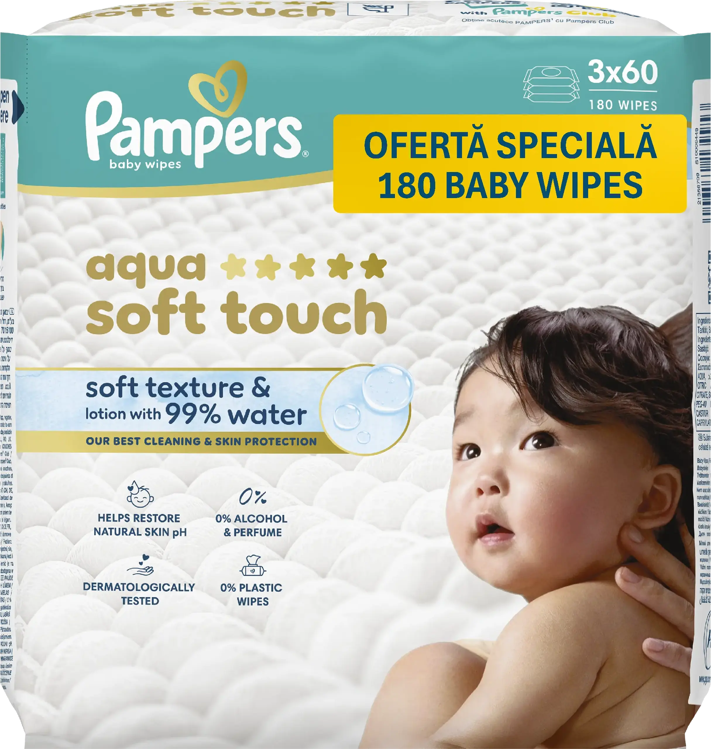 PAMPERS WIPES SOFT TOUCH 180 SPECIAL OFF