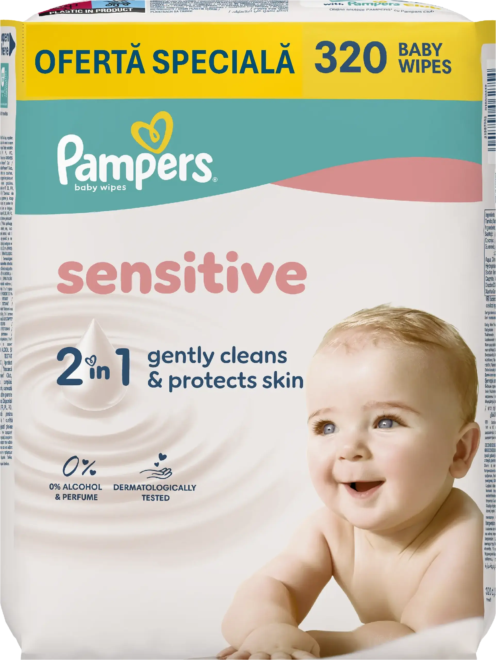 PAMPERS WIPES 4X80 SENSI SPECIAL OFFER
