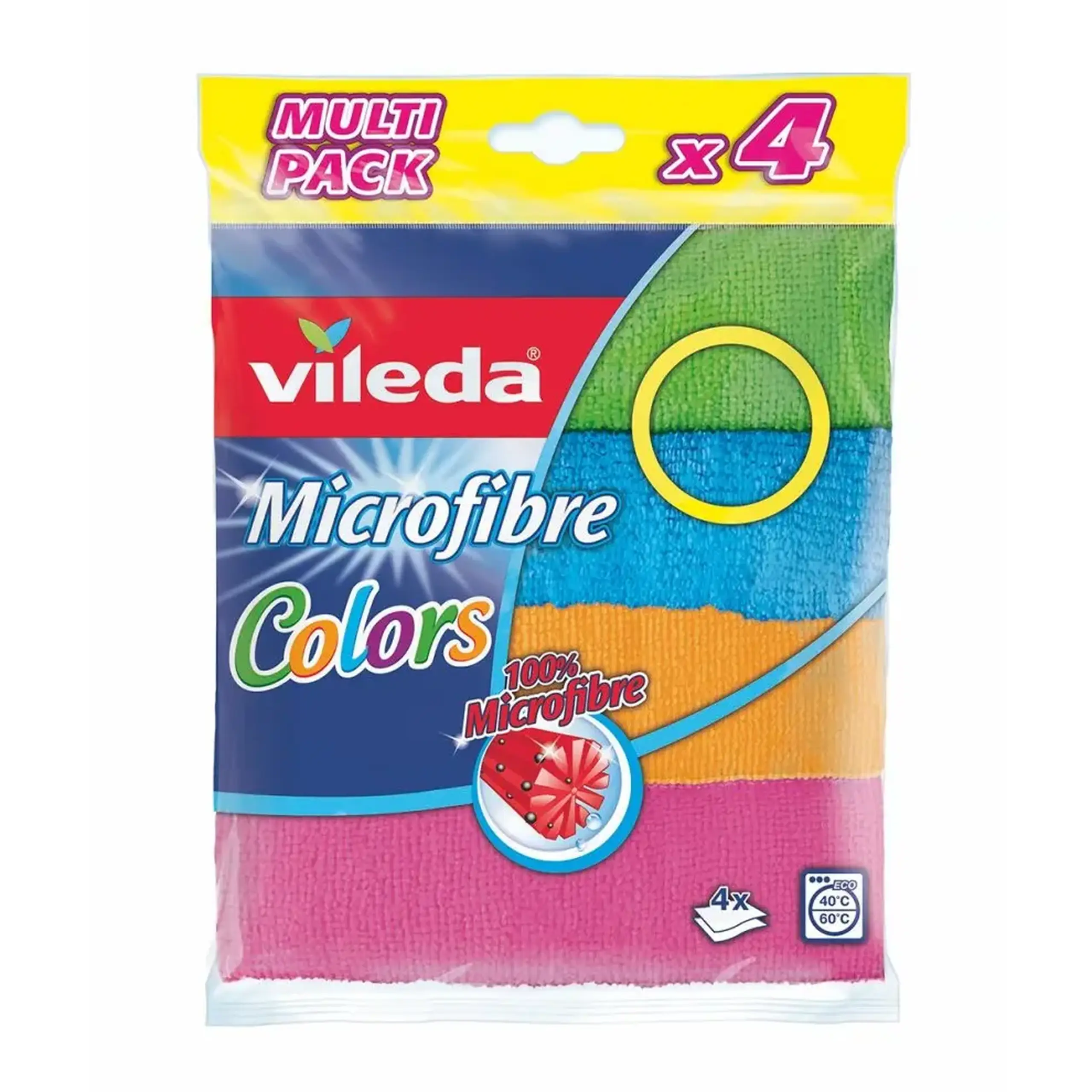 VILEDA LAVETA MICROFIBRE COLOR 4BC