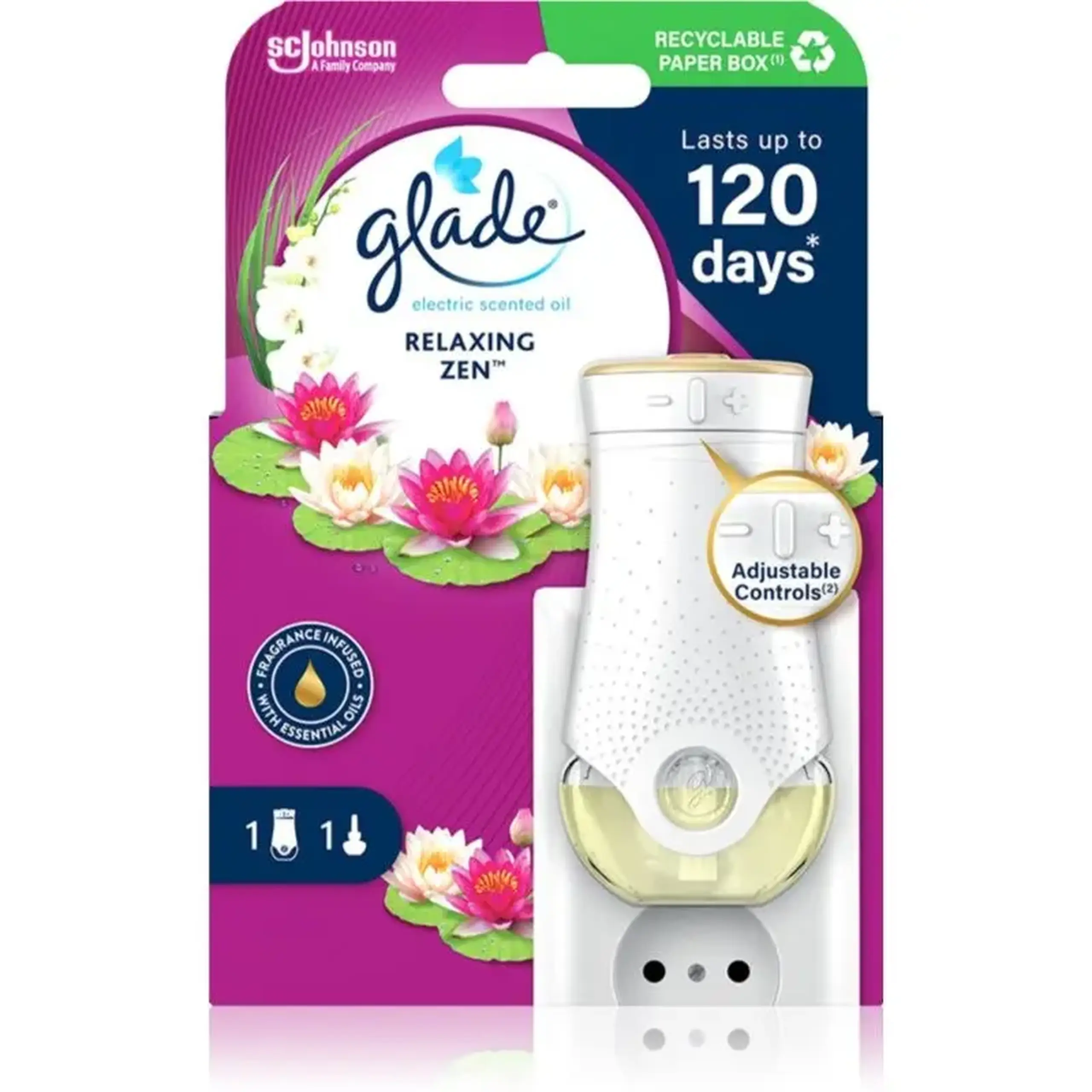 GLADE APARAT EL. RELAXING ZEN 20ML
