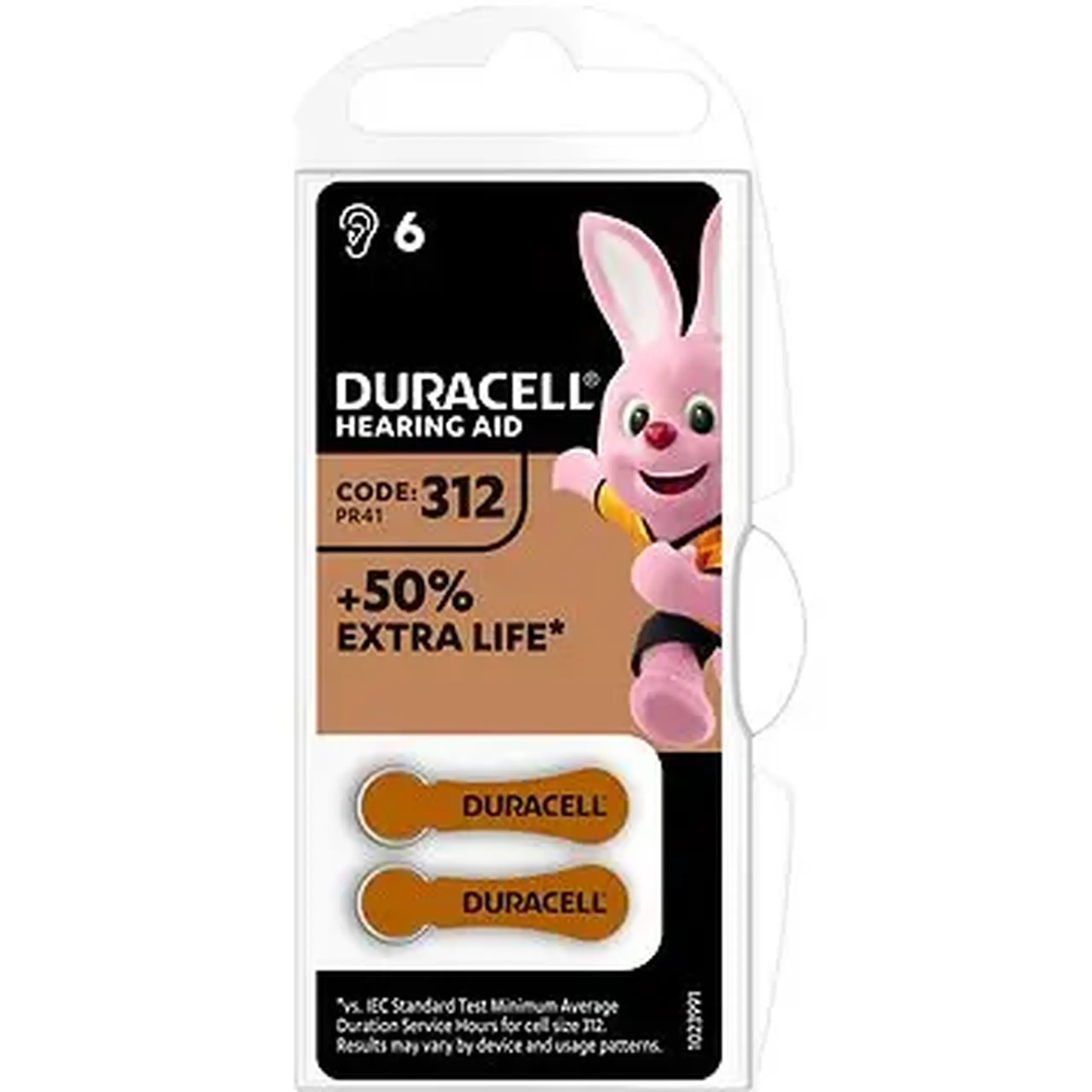 DURACELL BATERII AP. AUDITIV 312/PR41 K6