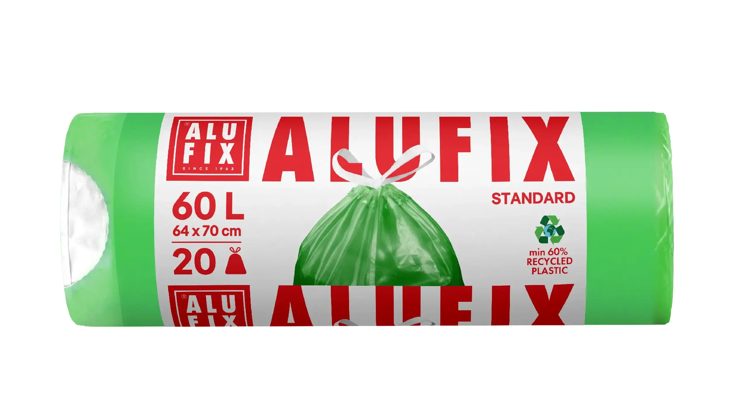 ALUFIX SACI STRIATI GREEN 60L/20BUC