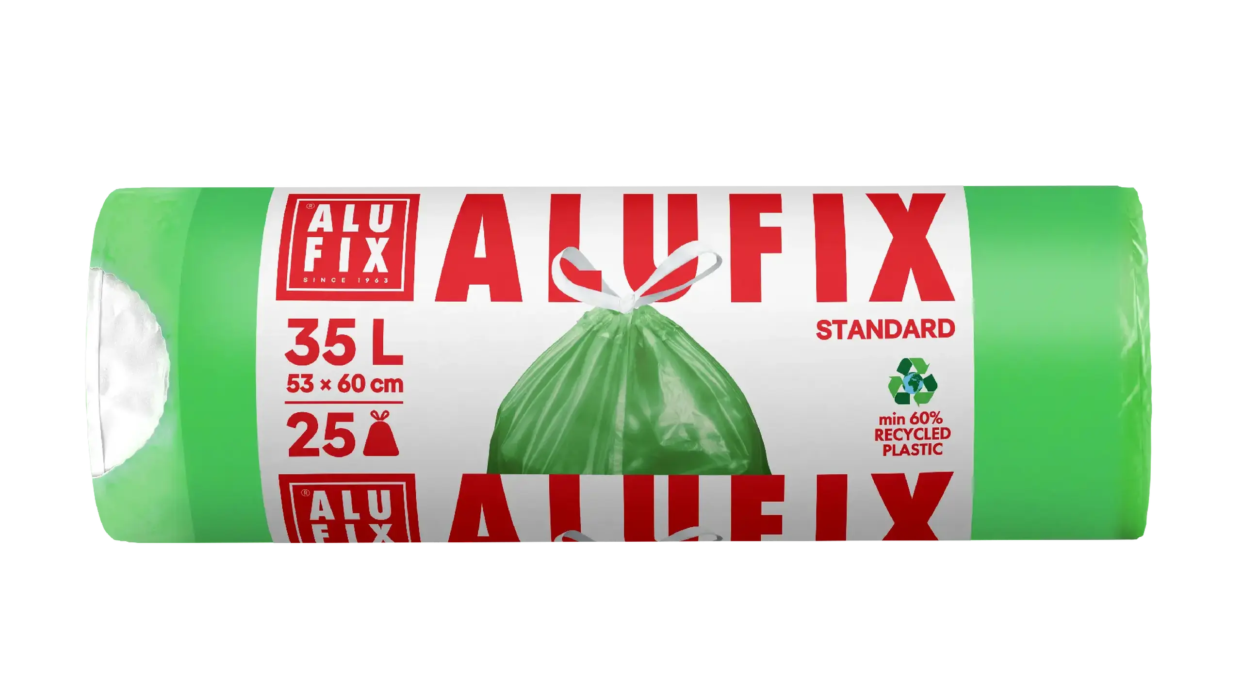 ALUFIX SACI STRIATI GREEN 35L/25BUC
