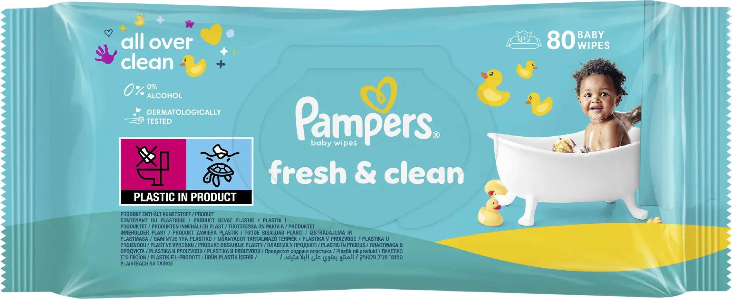 PAMPERS BABY WIPES FRESH CLEAN 80