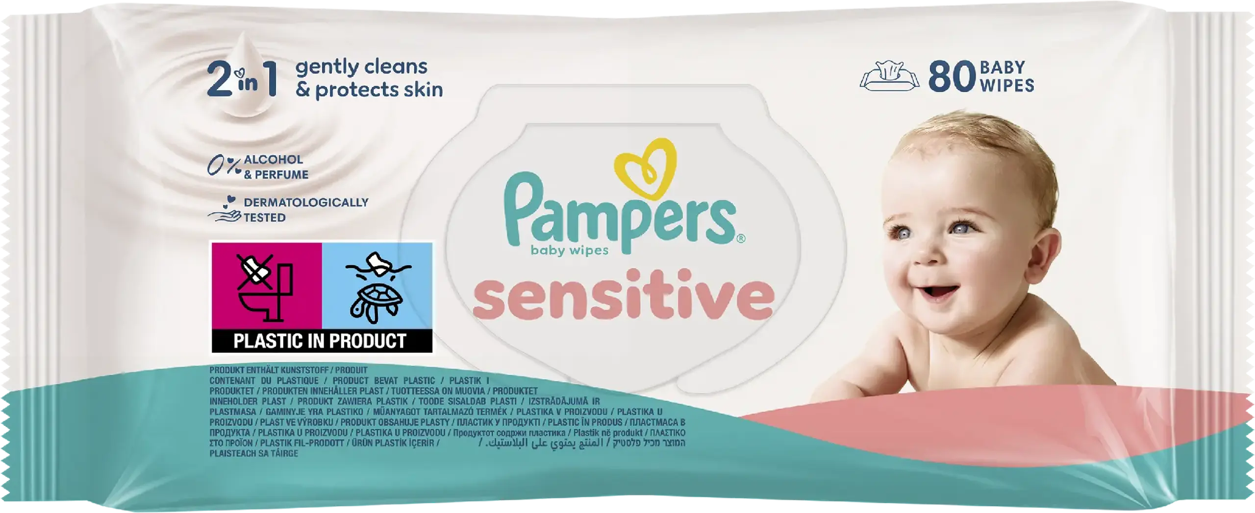 PAMPERS BABY WIPES SENSITIVE 80