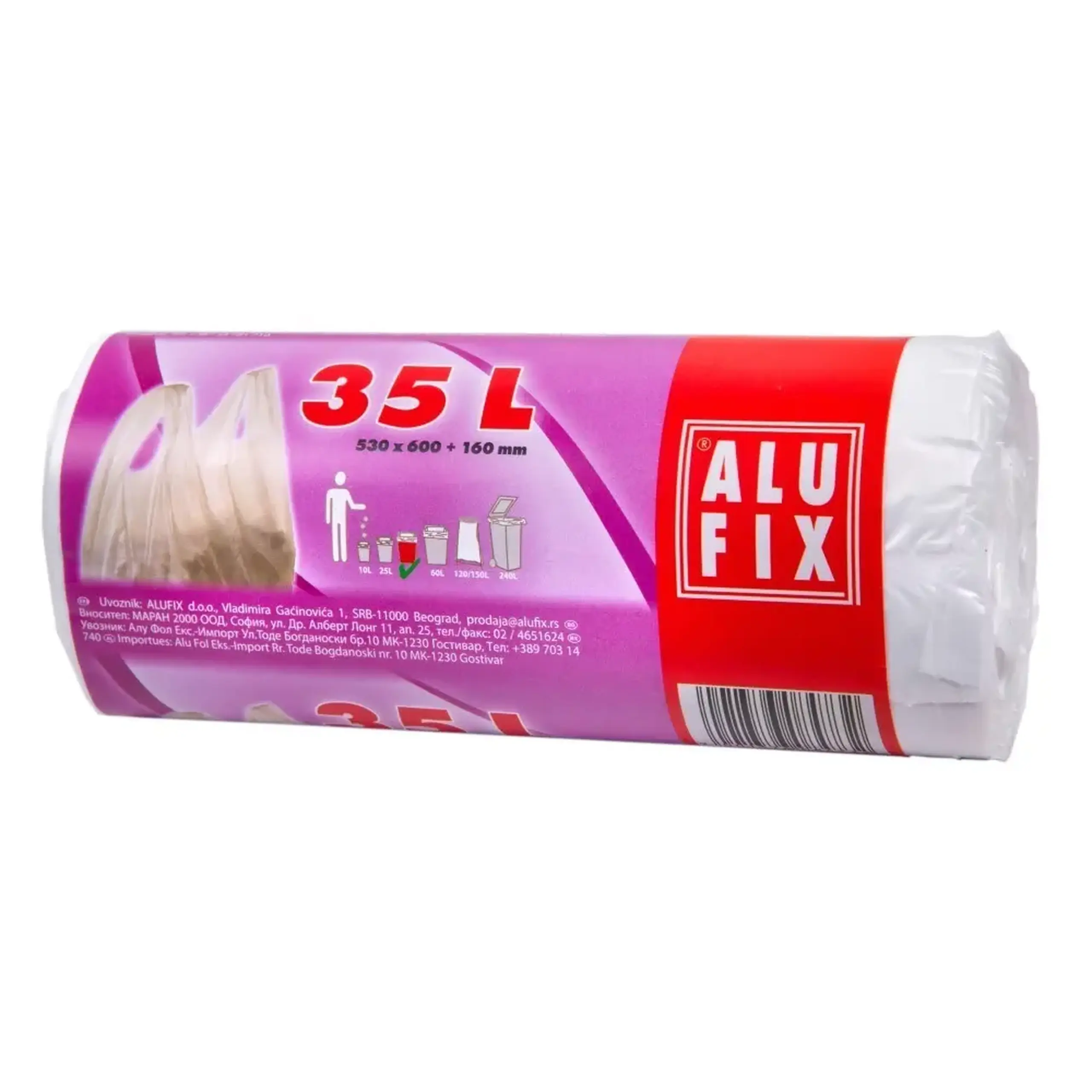 ALUFIX SACI CU MANERE 35L/25BUC
