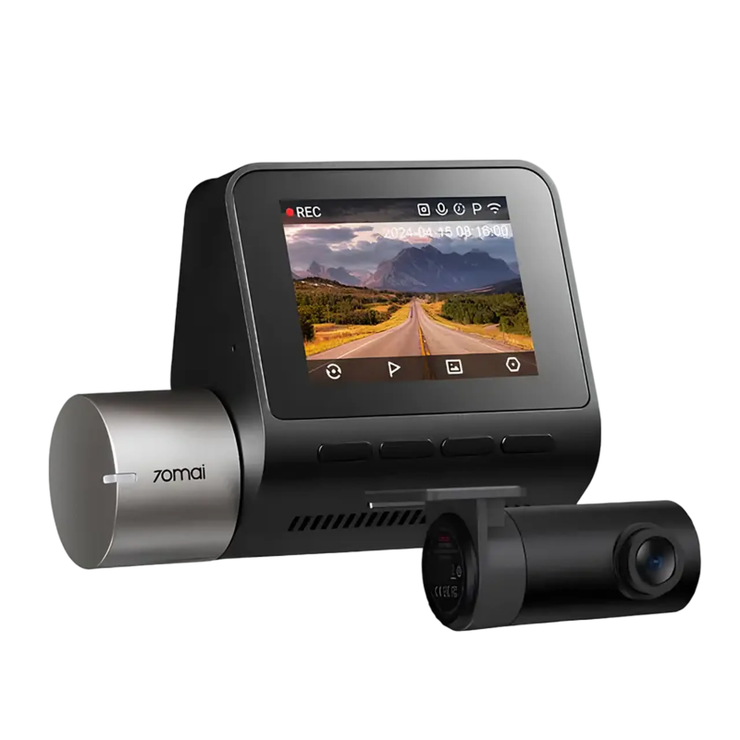 70mai Dash Cam A510 with RC11 Rear Cam, Black