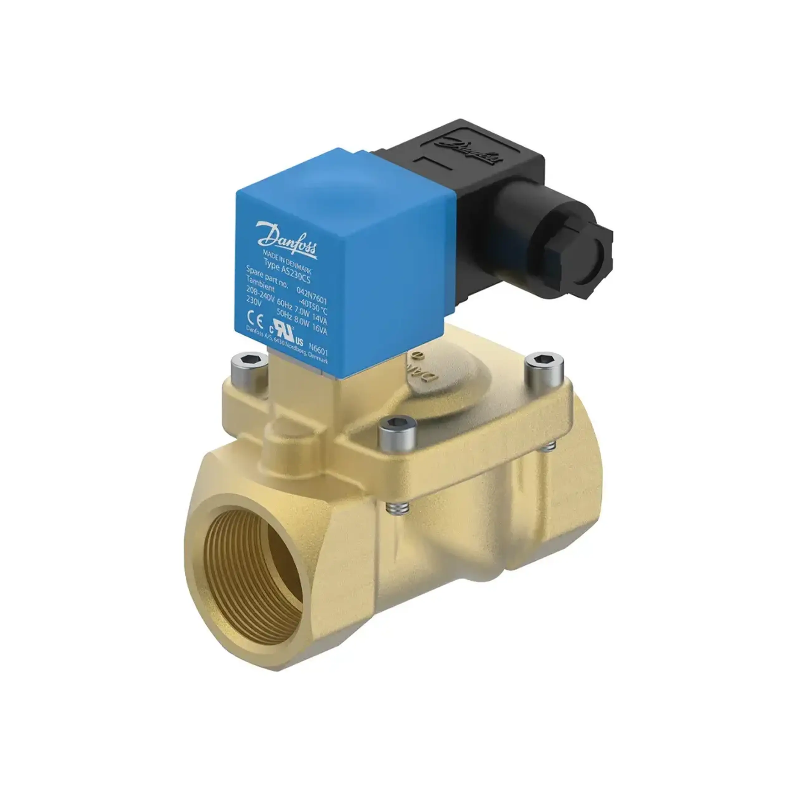 Vană electromagnetică EV220S NC Alamă Danfoss - Diametrul de racordare 1"