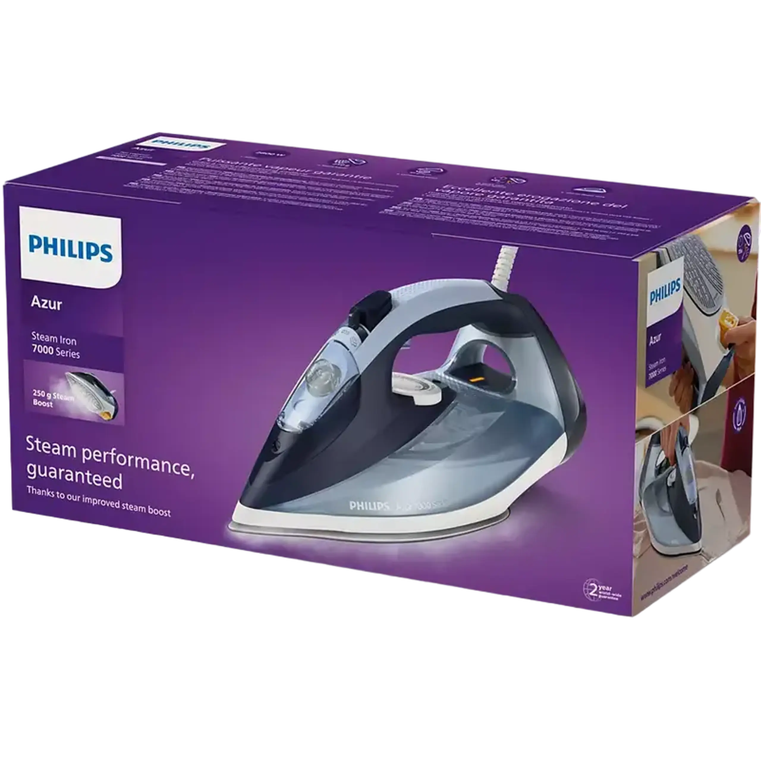 Fier de călcat Philips DST7020/20, 2800W, Albastru deschis
