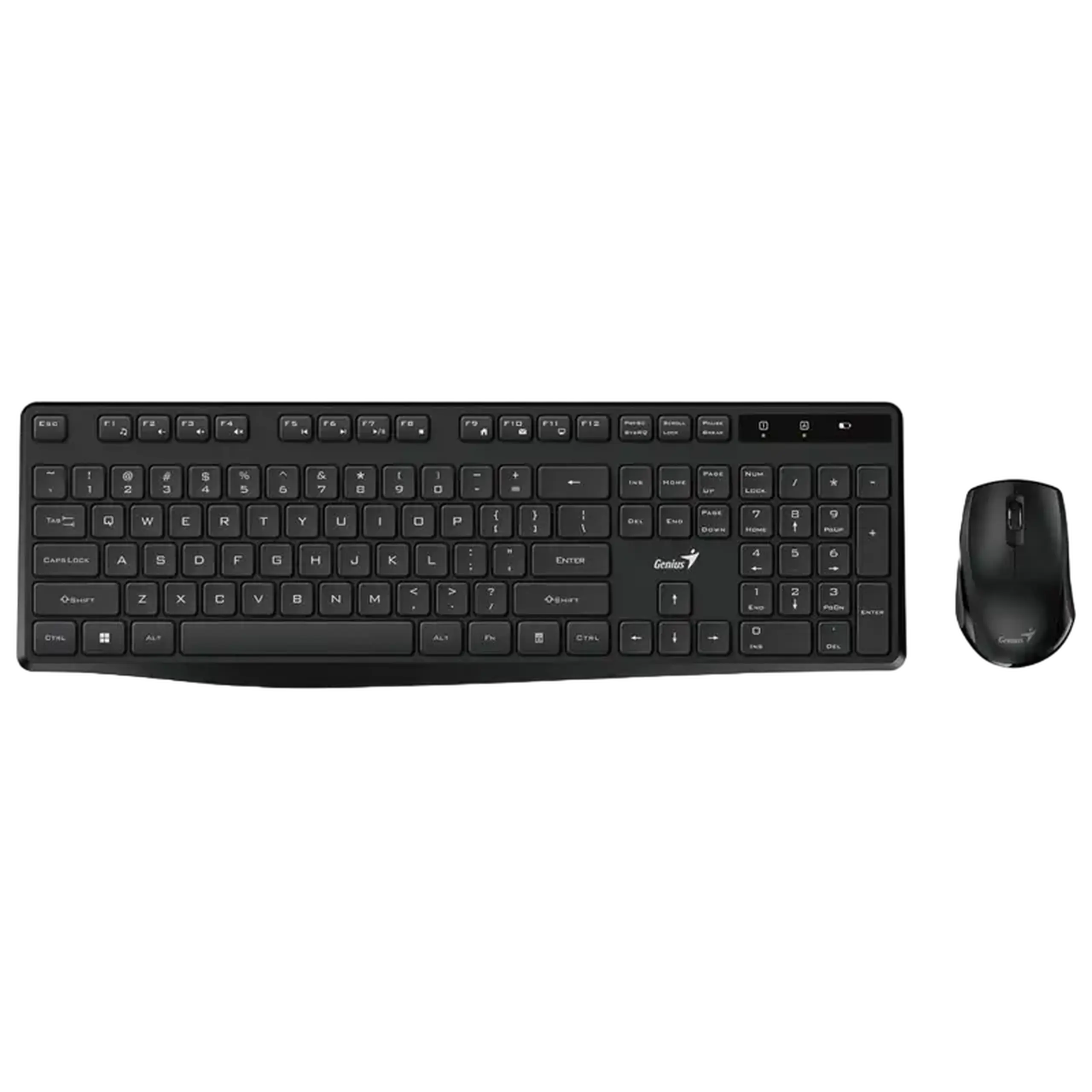Set Tastatură + Mouse Genius KM-8206S, Fără fir, Negru