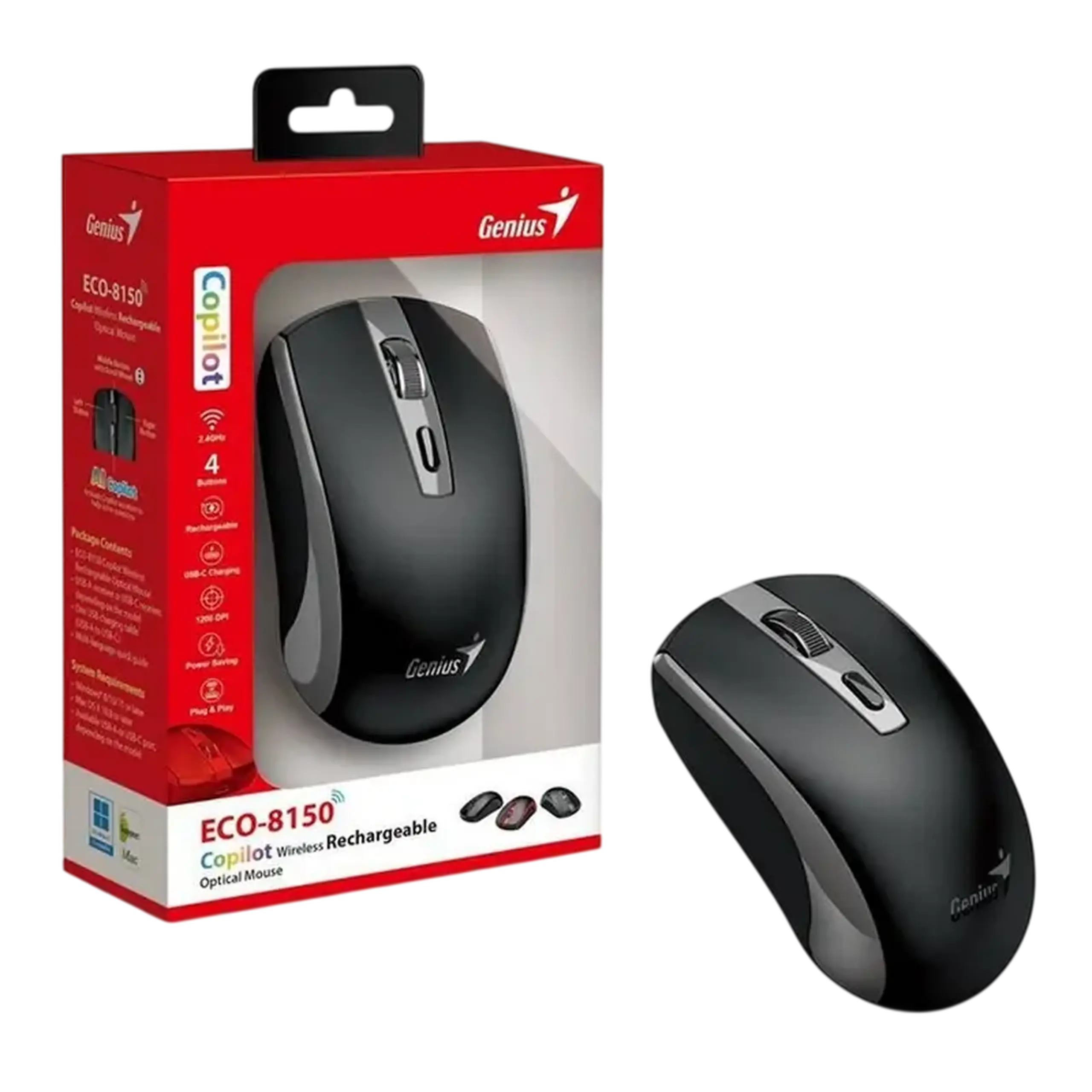 Mouse Genius ECO-8150, Gri