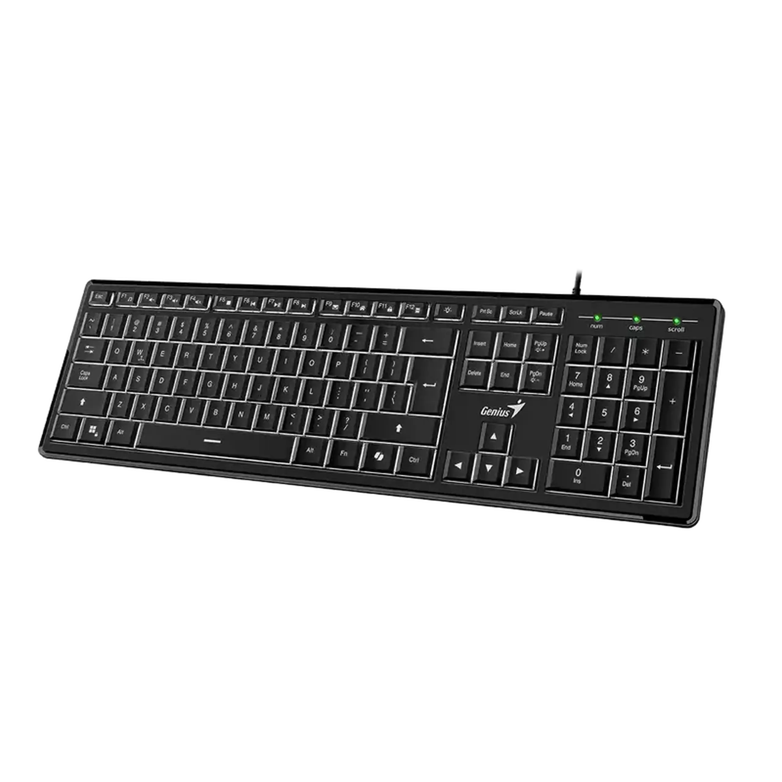 Tastatură Genius SlimStar 820, Cu fir, Negru