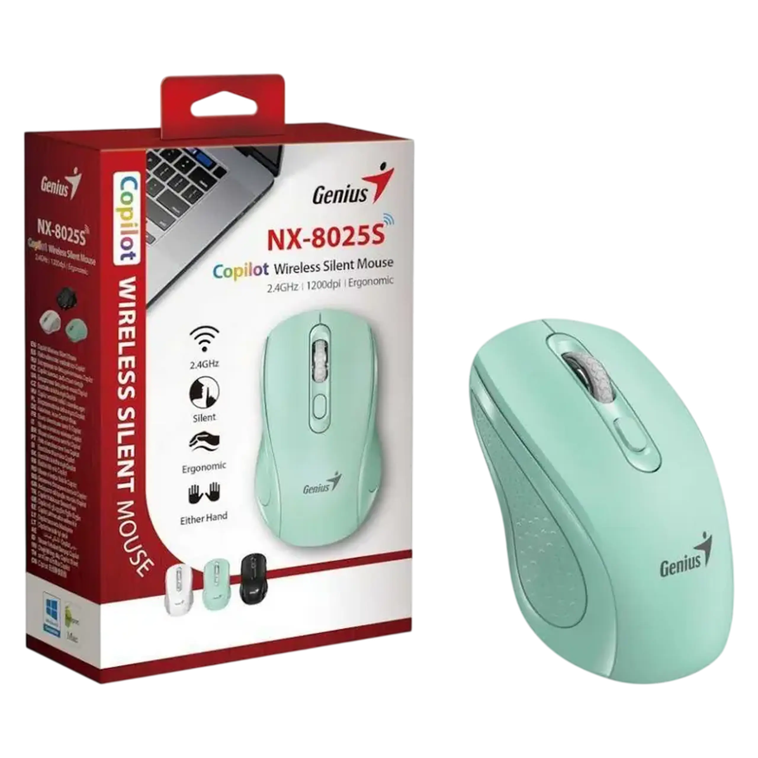 Mouse Genius NX-8025S, Aquamarine