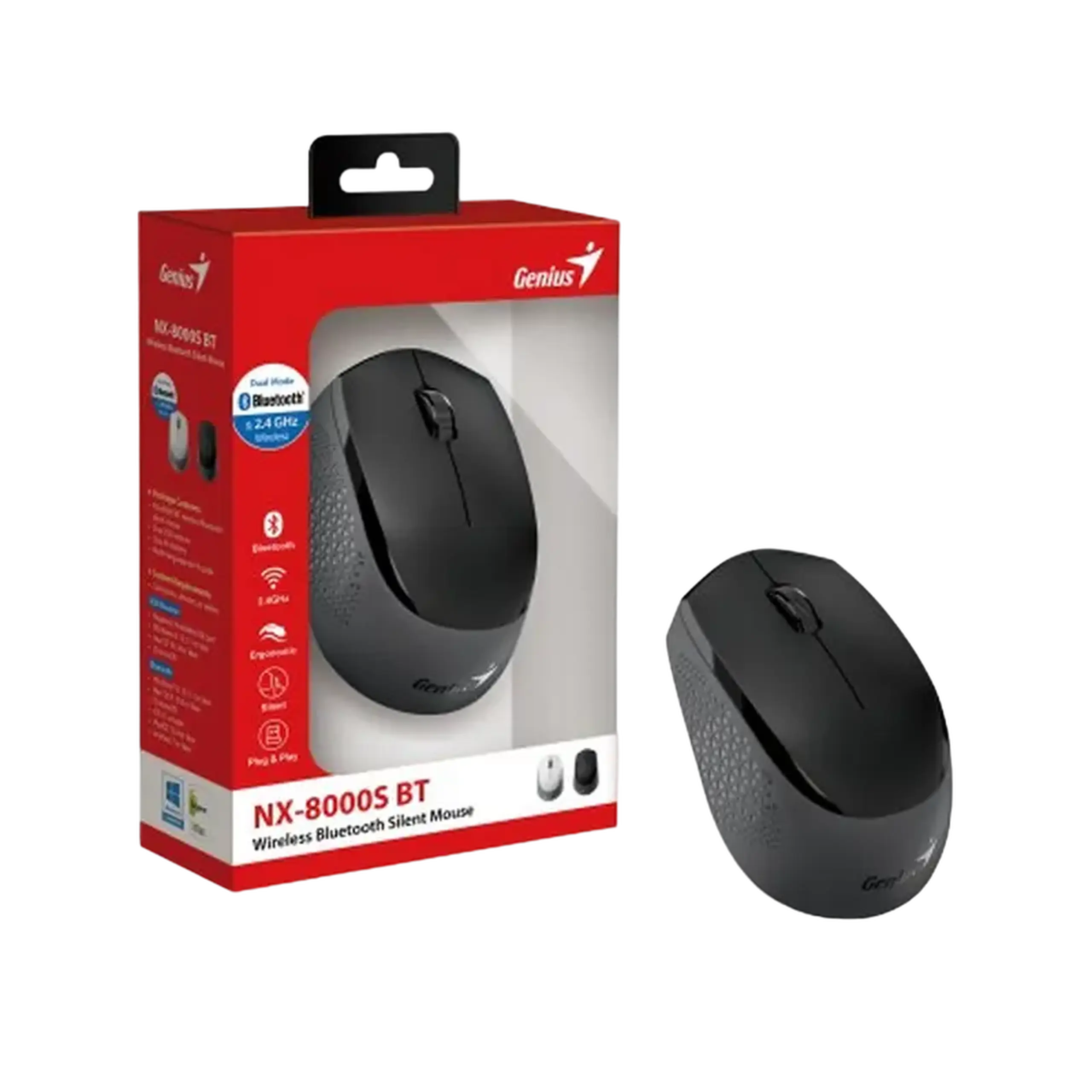 Mouse Wireless Genius NX-8000S BT, Negru