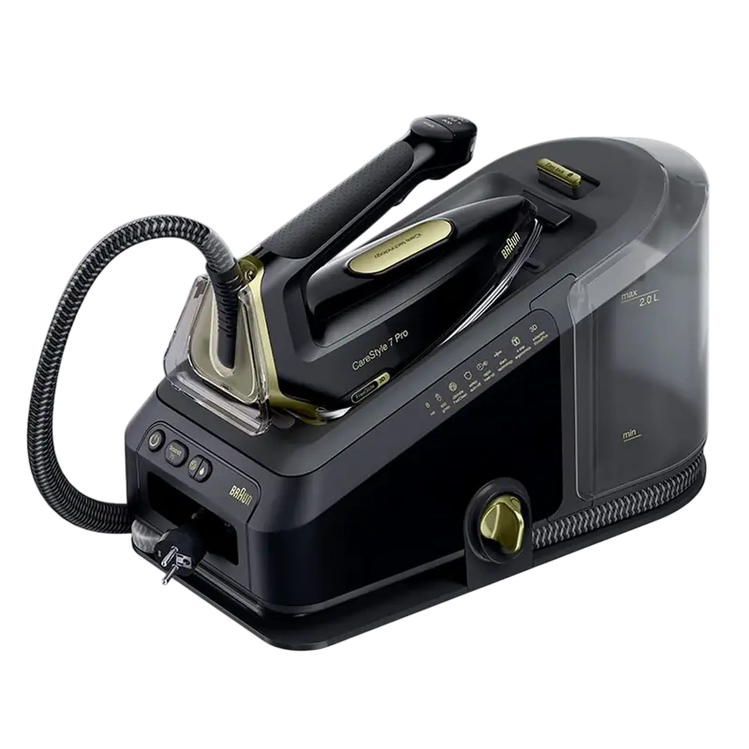 Fier de călcat cu generator de abur Braun IS7298CP, 2700W, Negru