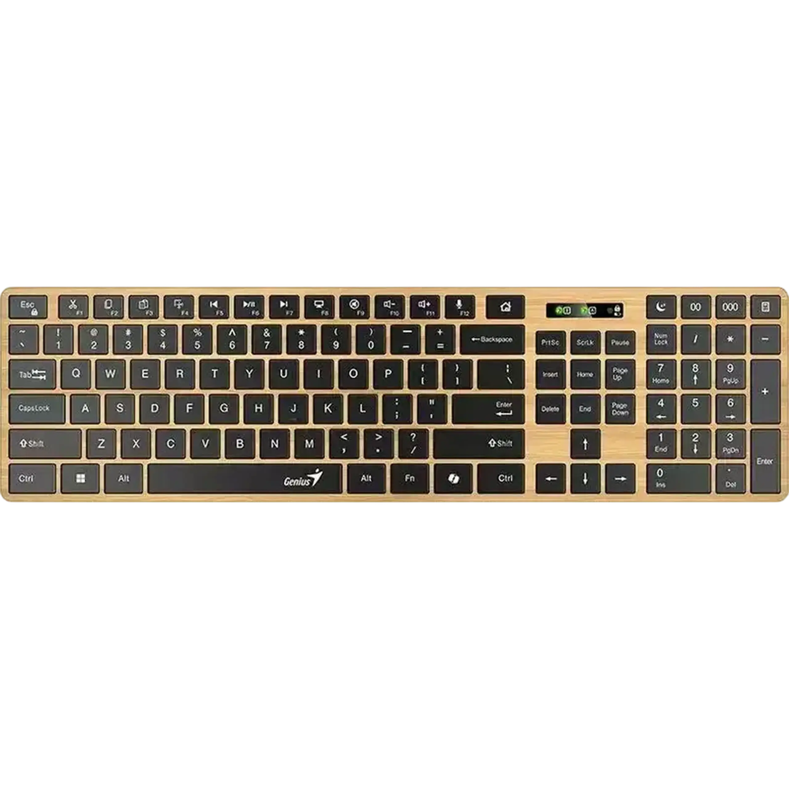 Tastatură Genius SlimStar 7250BT, Fără fir, Pine Wood