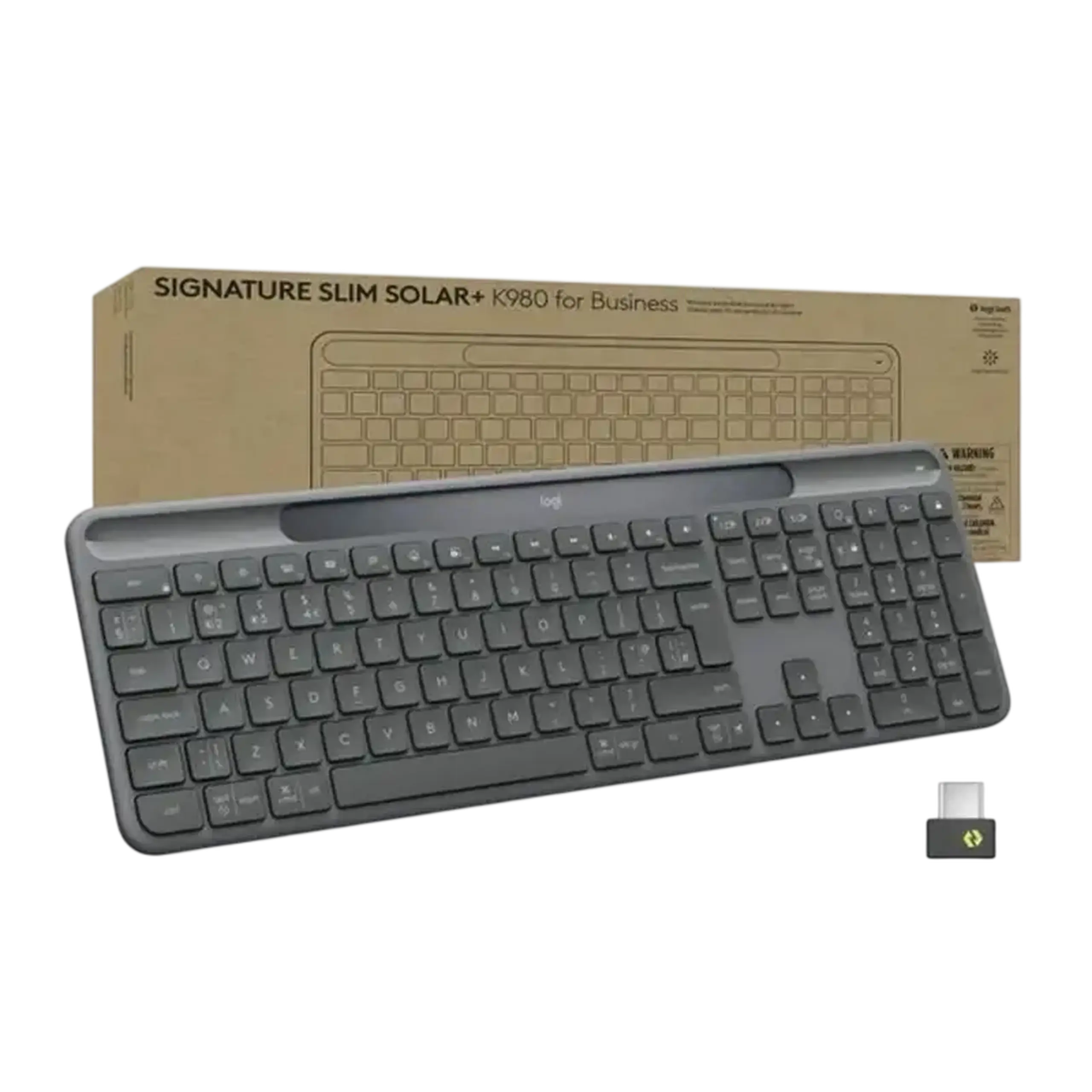 Tastatură Logitech Signature Slim Solar+K980, Fără fir, Grafit