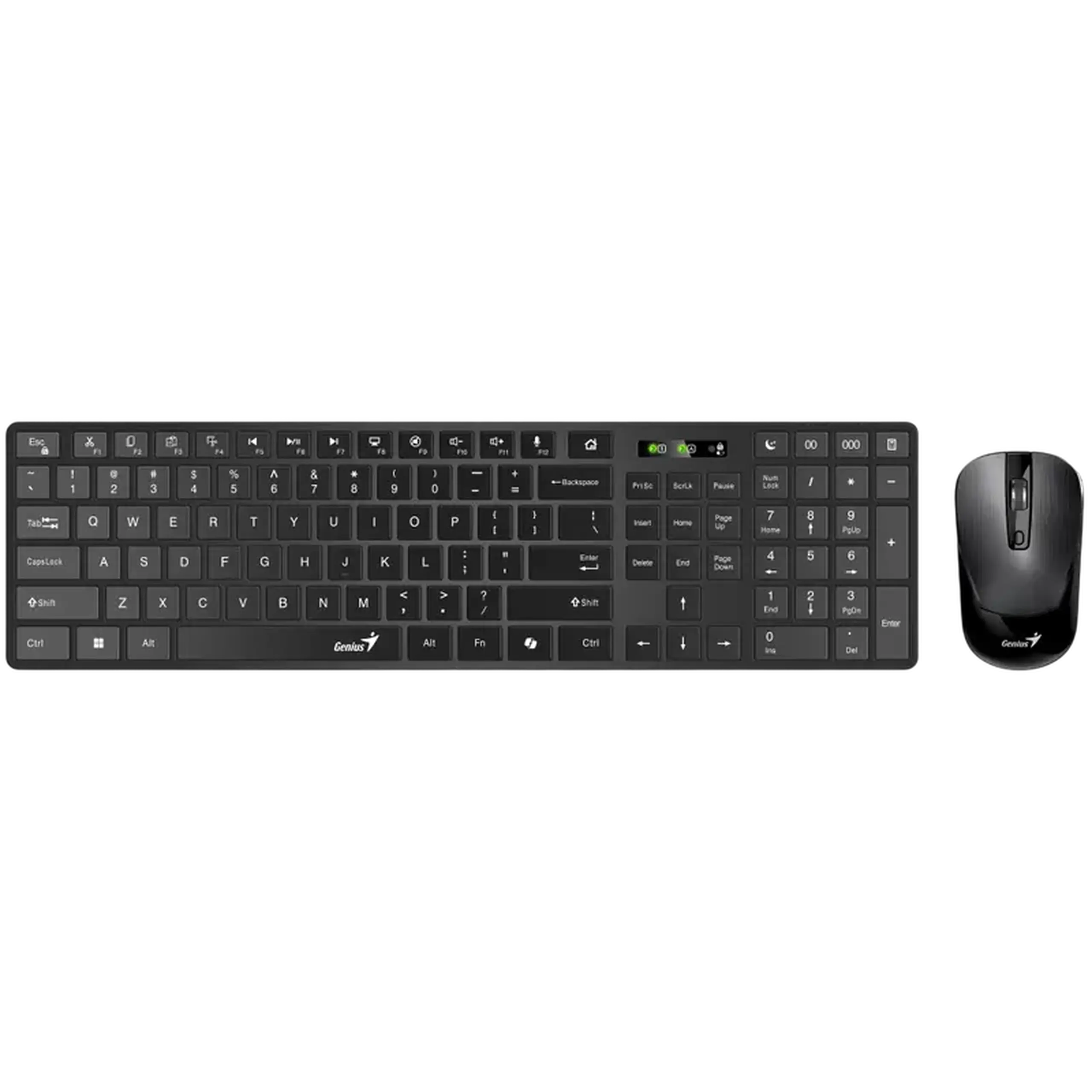 Set Tastatură + Mouse Genius SlimStar 8250, Fără fir, Negru
