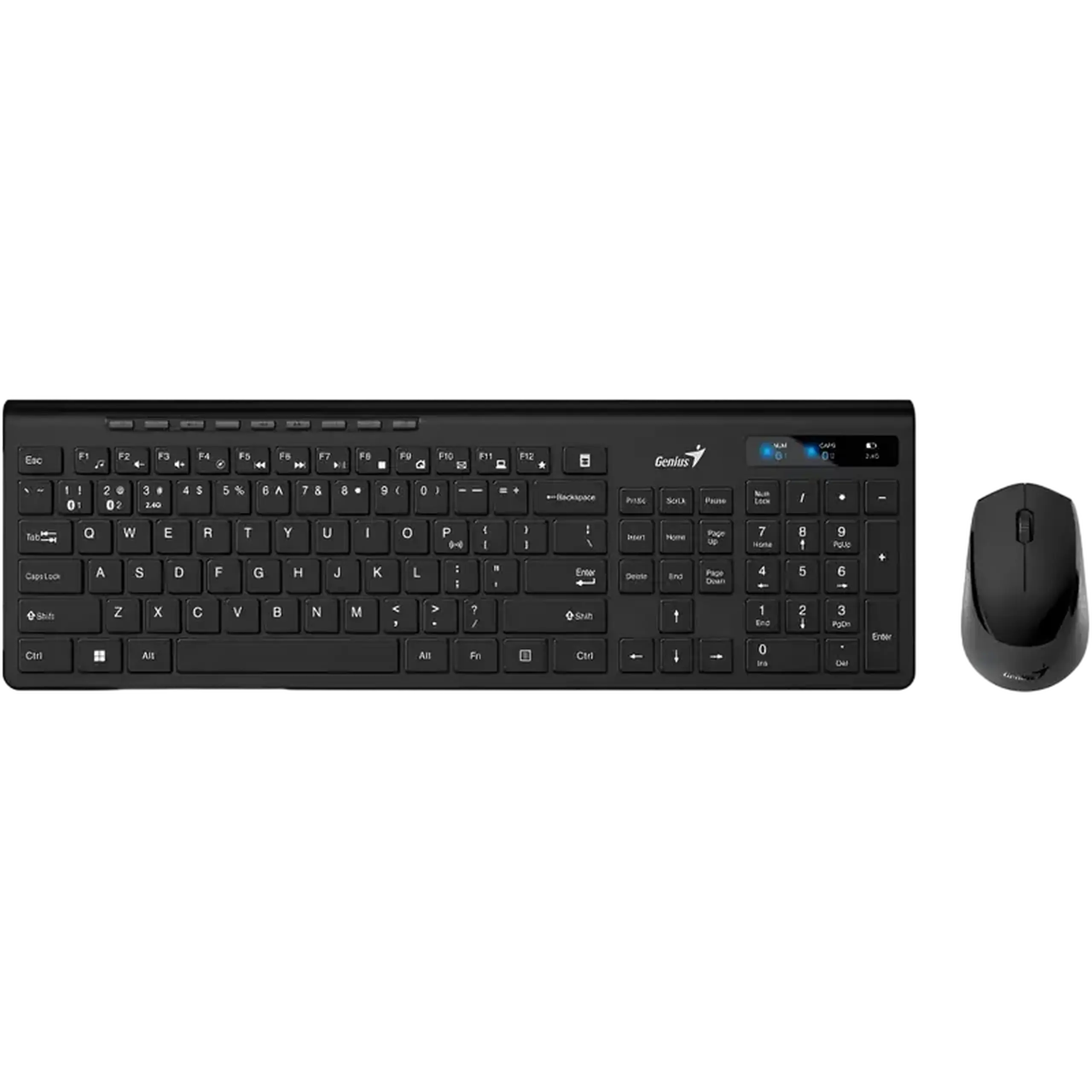 Set Tastatură + Mouse Genius SlimStar 8230, Fără fir, Negru