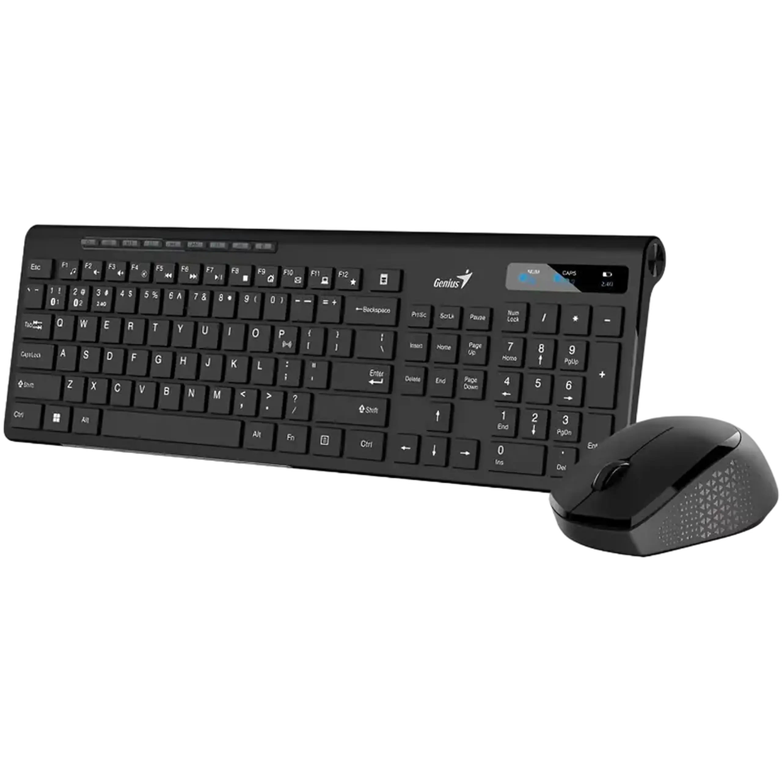 Set Tastatură + Mouse Genius SlimStar 8230, Fără fir, Negru