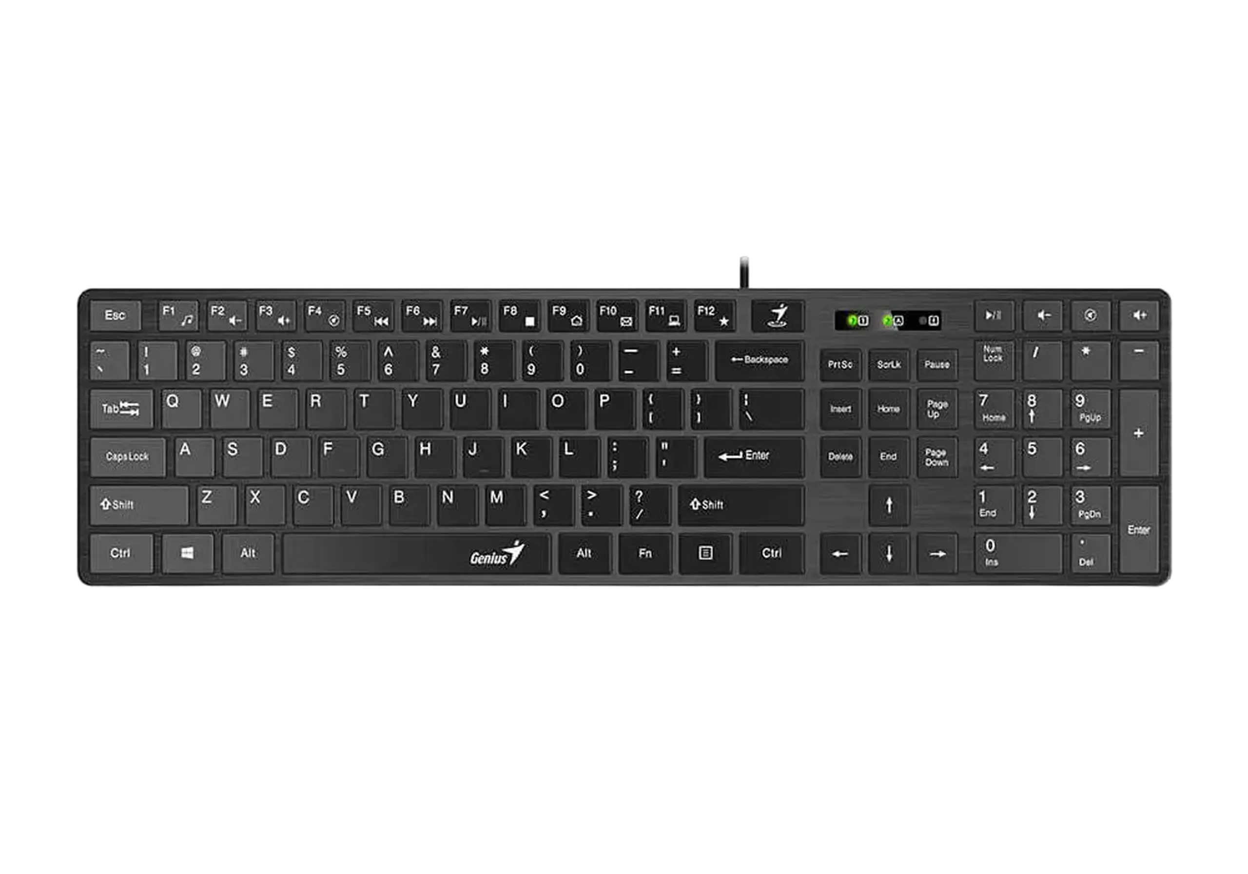 Tastatură Genius SlimStar 126, Cu fir, Negru