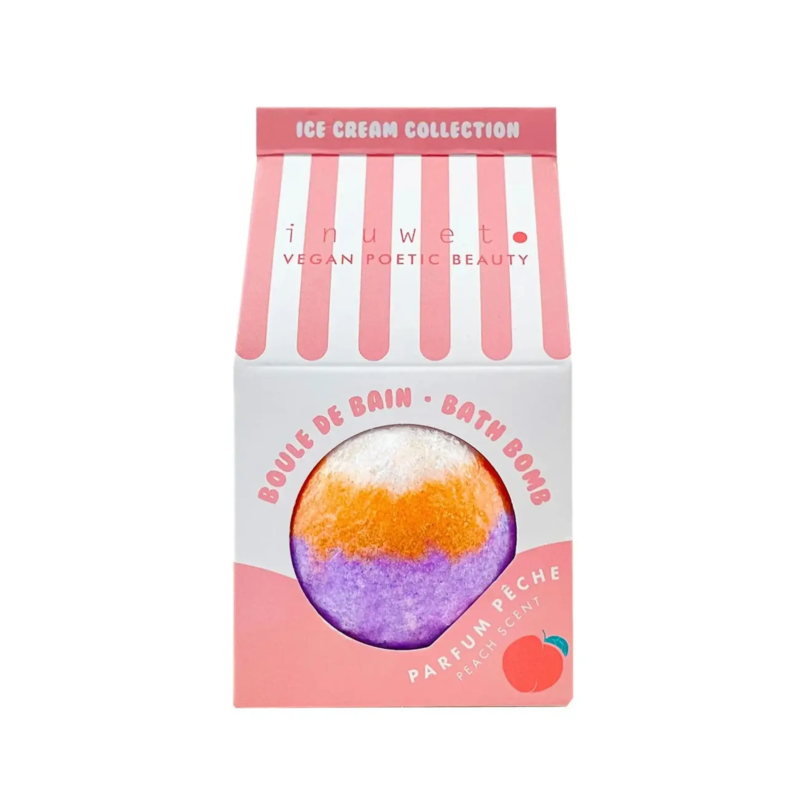 Bilă efervescentă de baie cu aromă de piersică — Inuwet