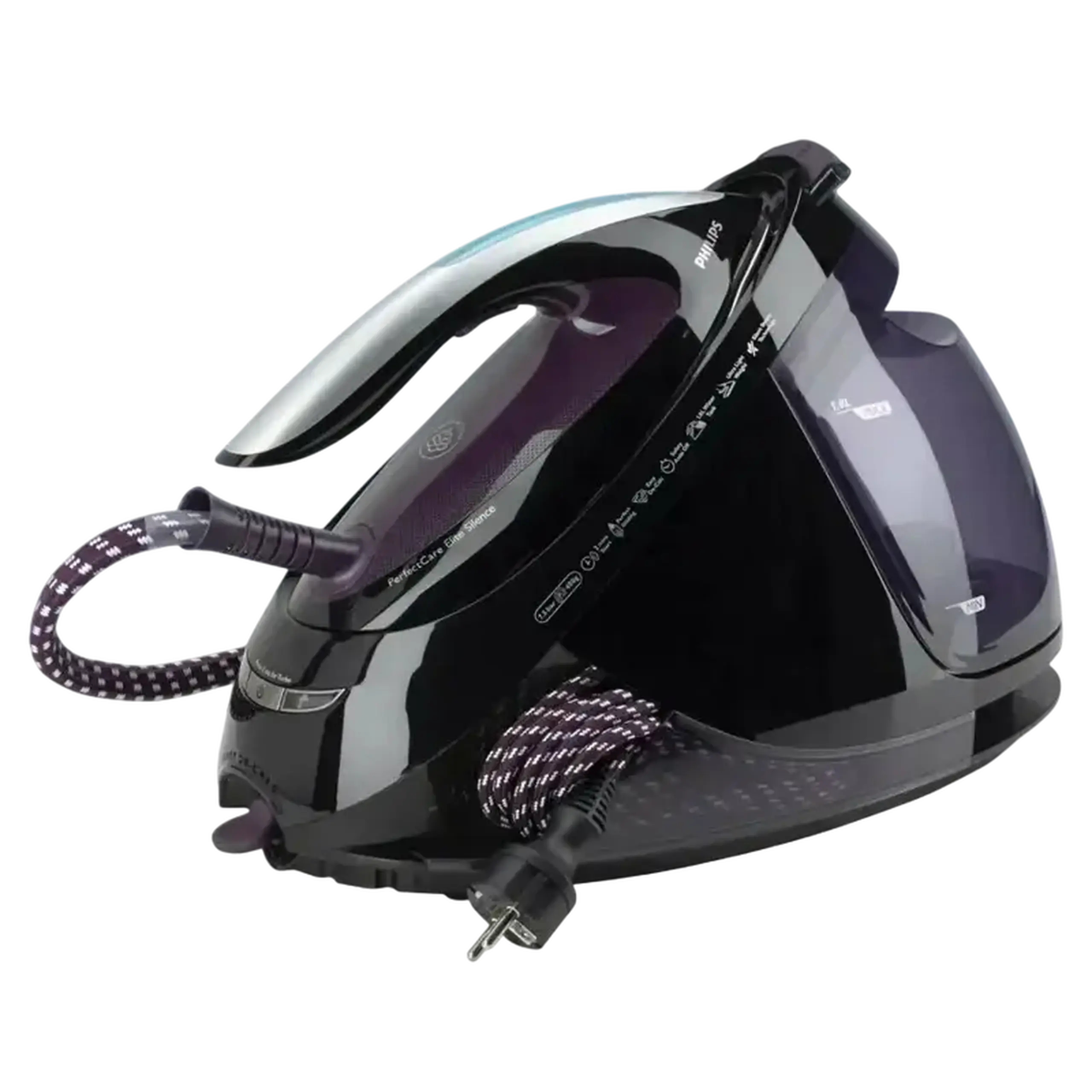 Fier de călcat cu generator de abur Philips GC9650/80, 2400W, Violet