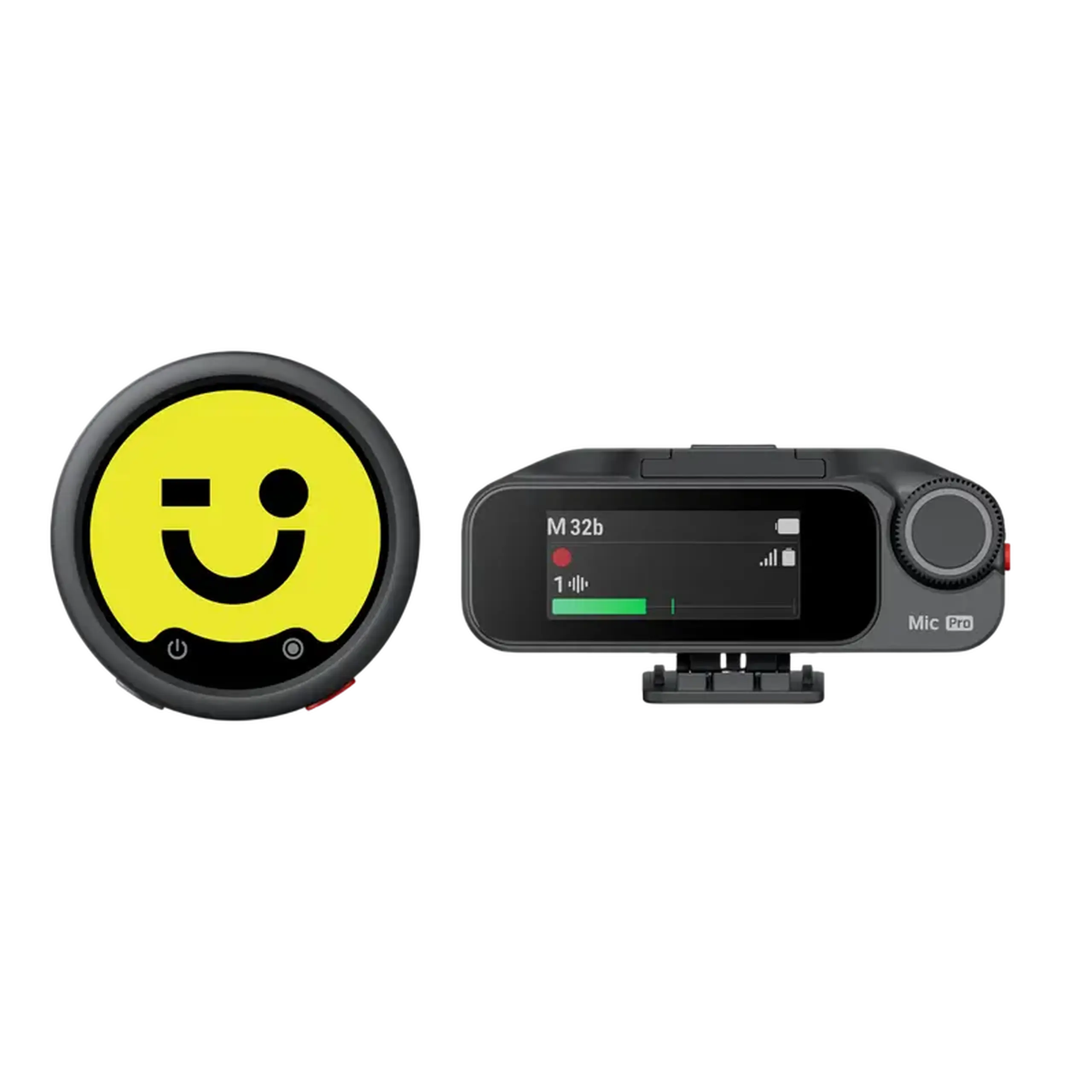 Microfon portabil pentru înregistrare vocală Insta360 Mic Pro (1 TX + 1 RX), Fără fir, Negru