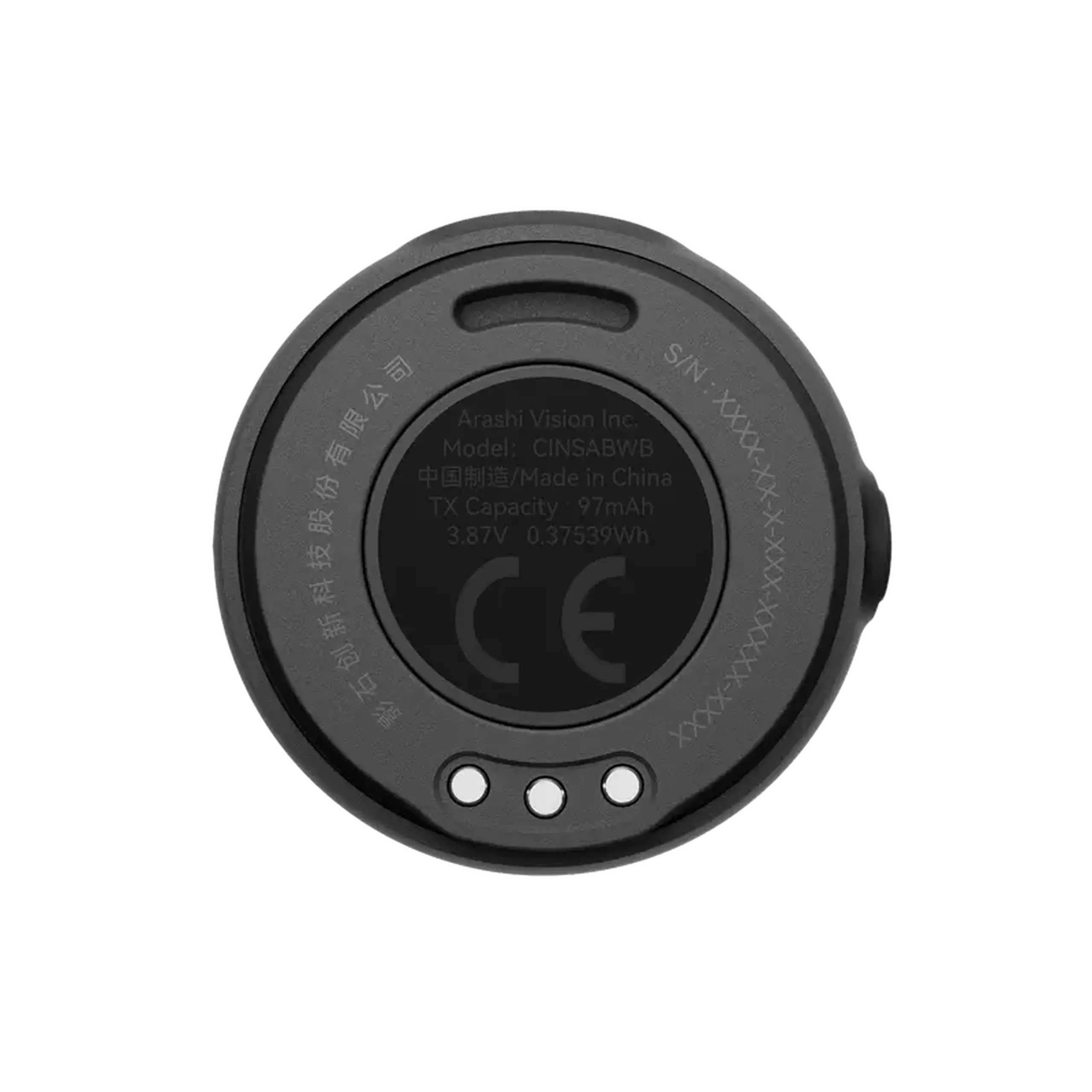 Microfon portabil pentru înregistrare vocală Insta360 Mic Air Transmitter, Fără fir, Negru