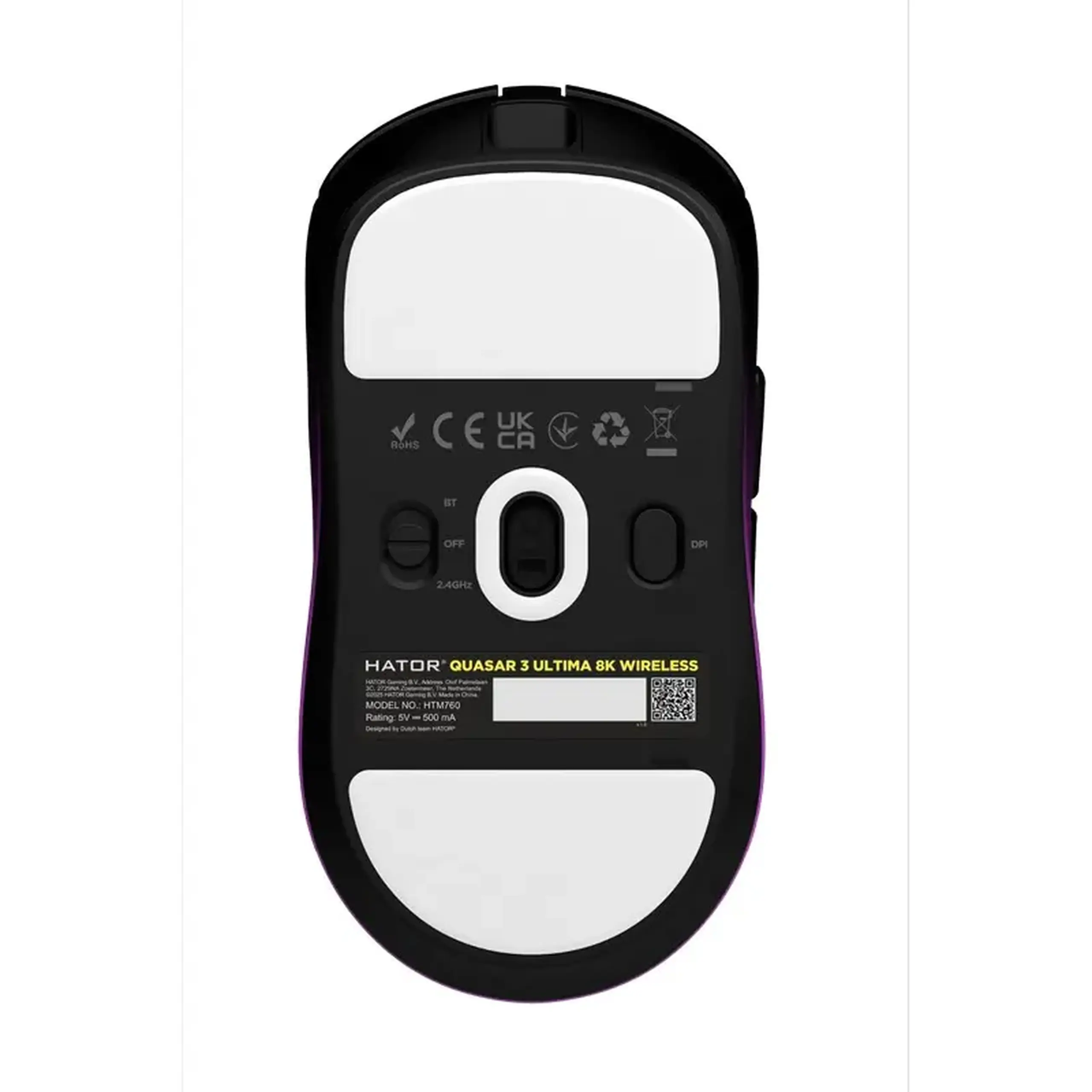 Gaming Mouse HATOR Quasar 3 Ultima 8K Wireless, Negru