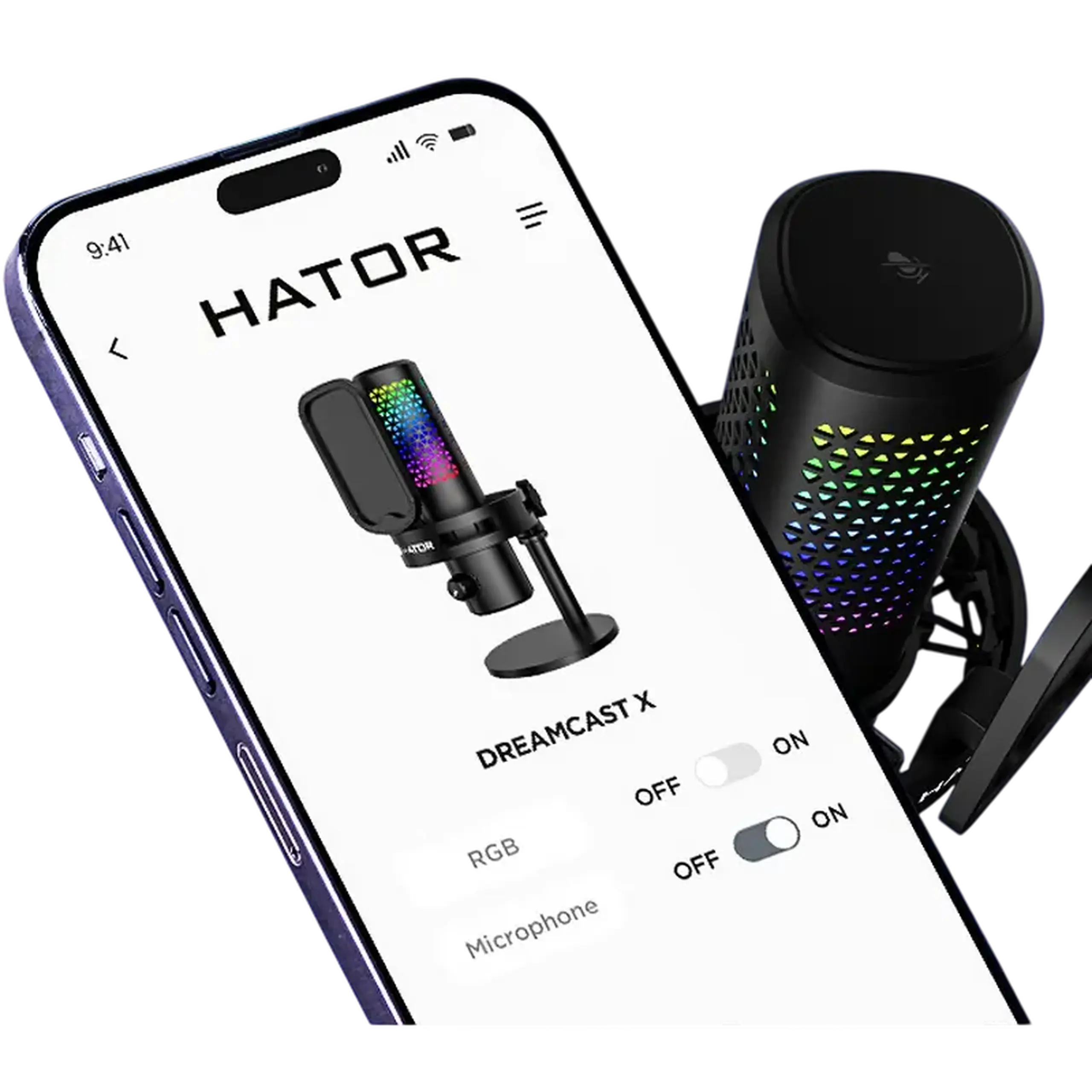 Microfon pentru calculator HATOR Dreamcast X RGB, Cu fir, Negru