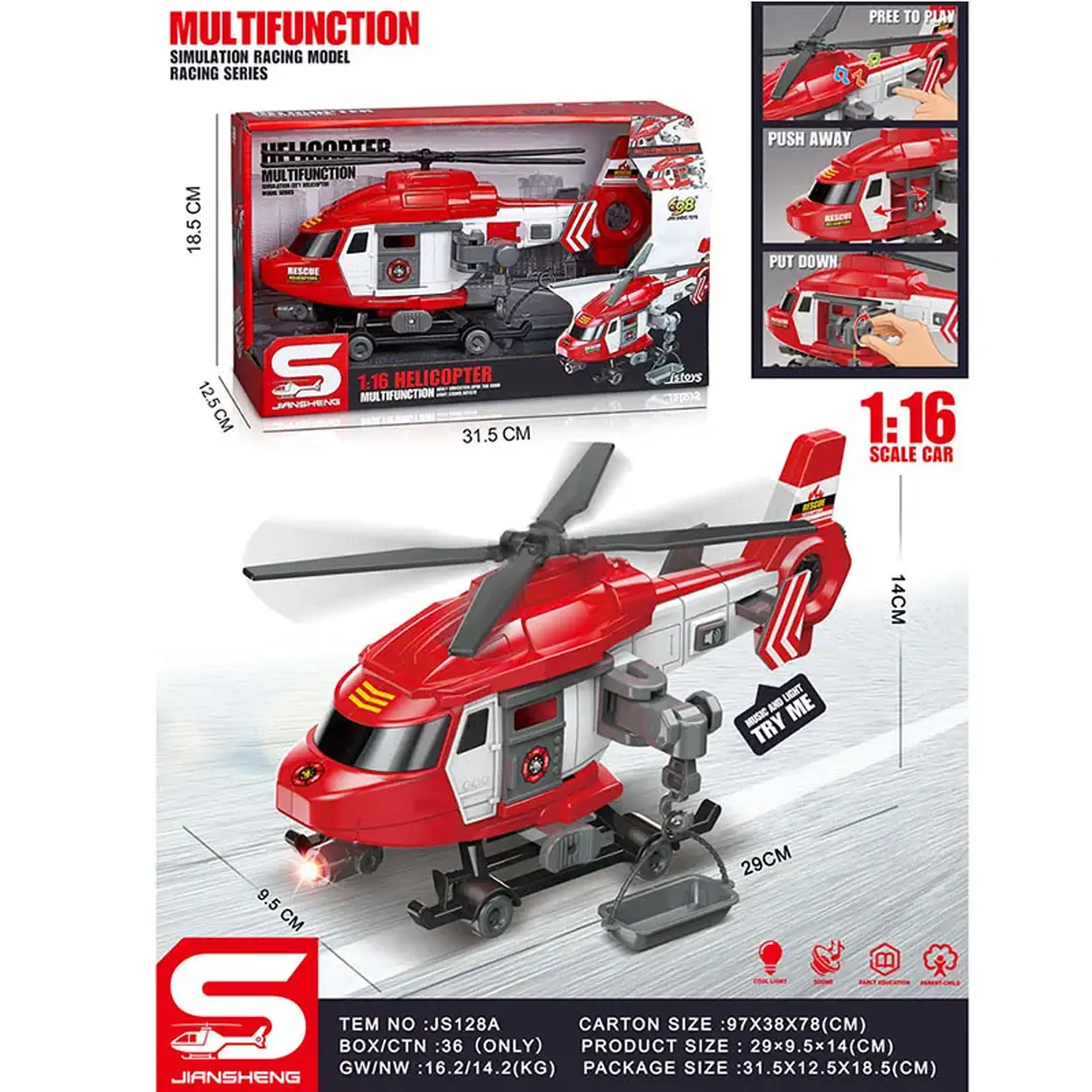 Elicopter cu sunet si lumini (instructiune in romana)