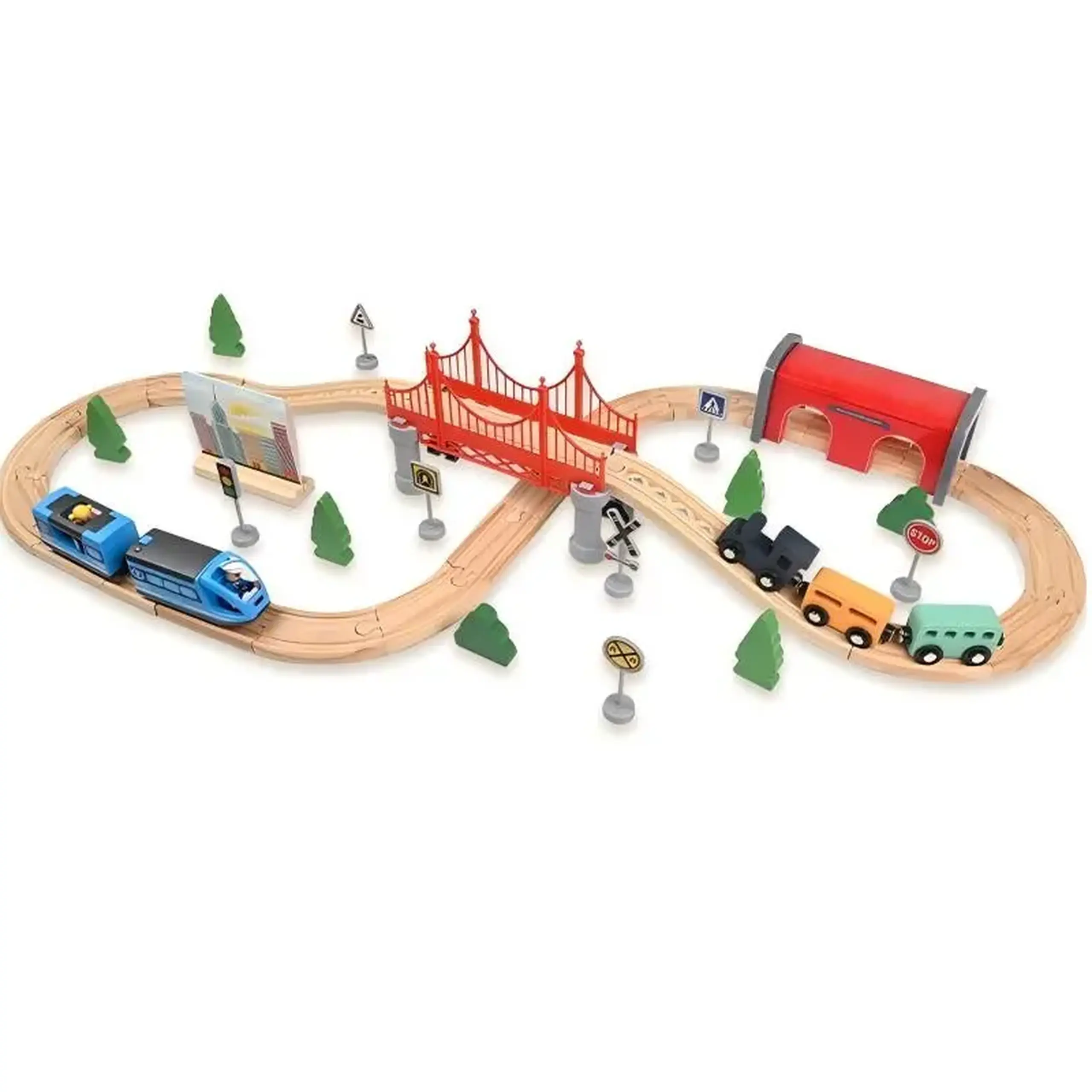 Set tren din lemn