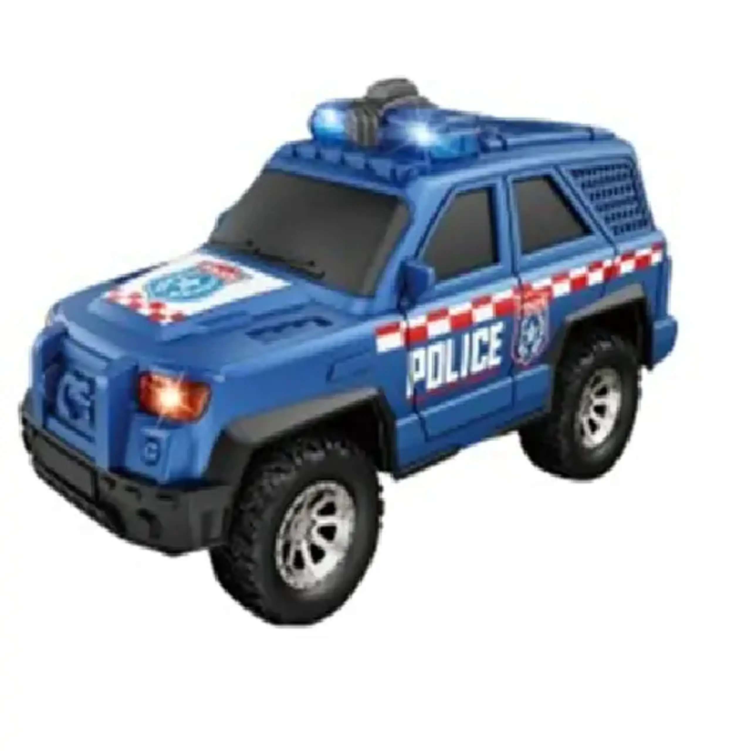 Masina politie albastra jeep, cu sunete si lumini, 1:20