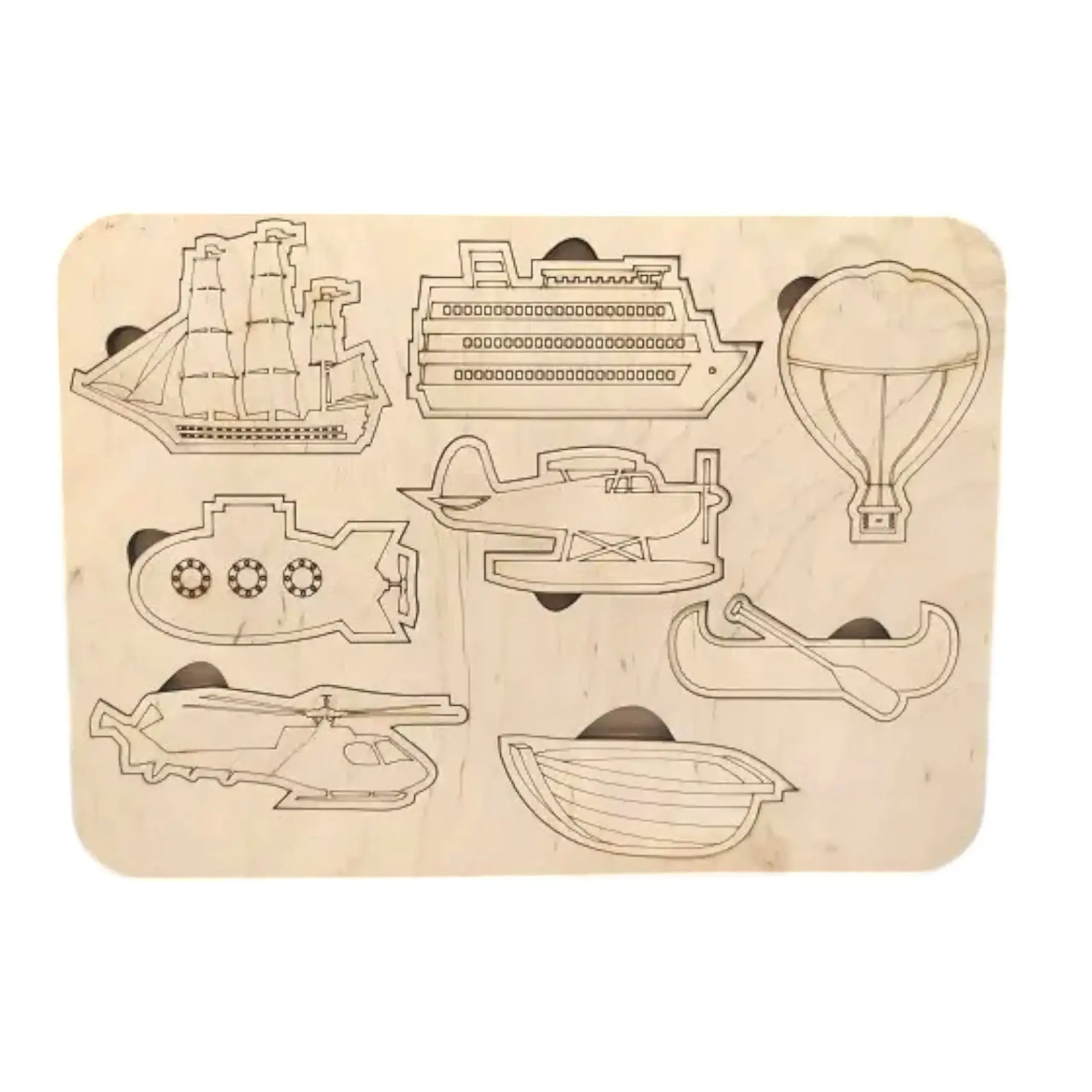 Puzzle din lemn (TRANSPORT AERIAN SI MARITIM)