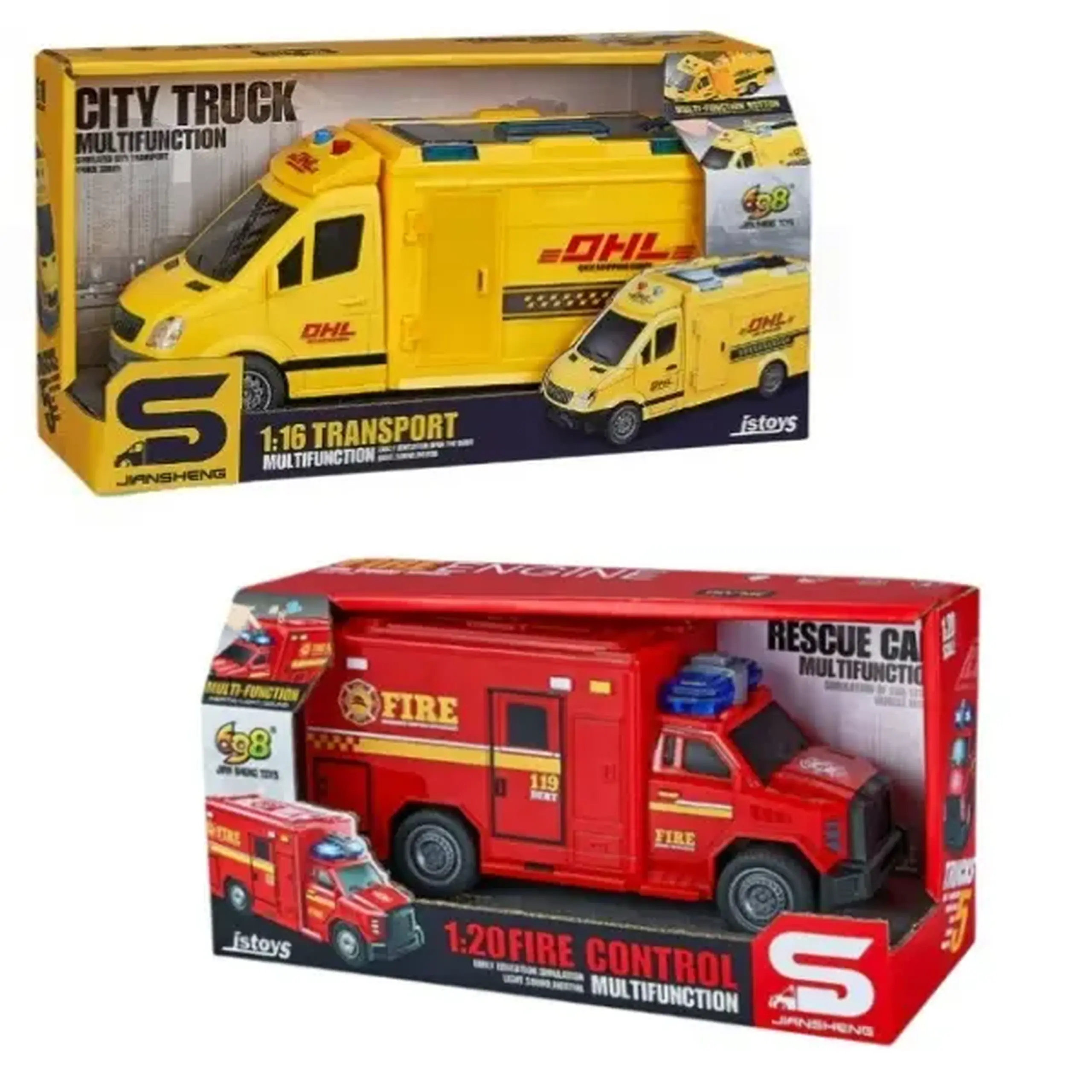Microbuz cu frictiune si usi care se deschid, sunete si lumini, 1:16