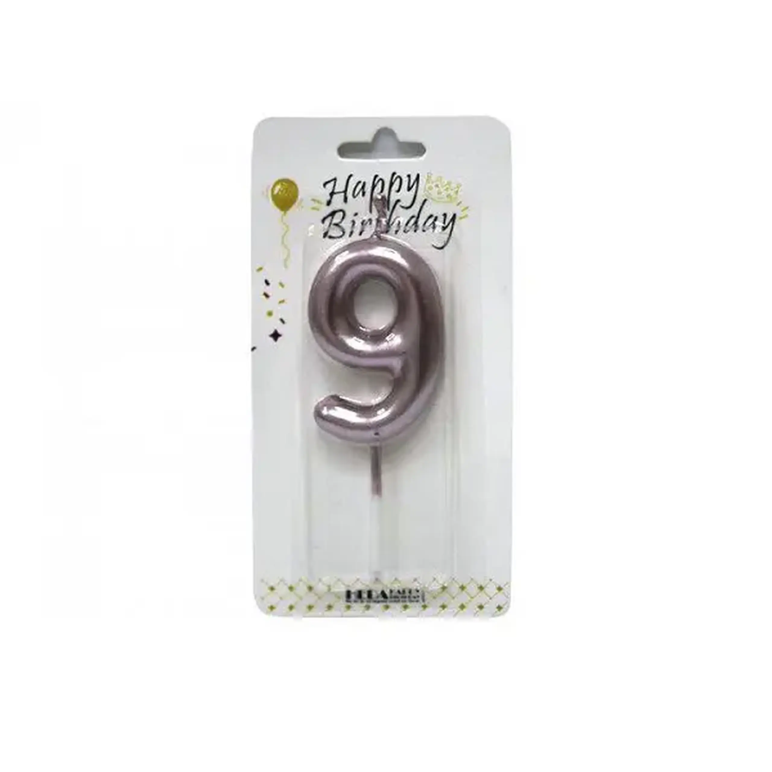 Set lumanare roz cifra 9 (12buc) – 58 384