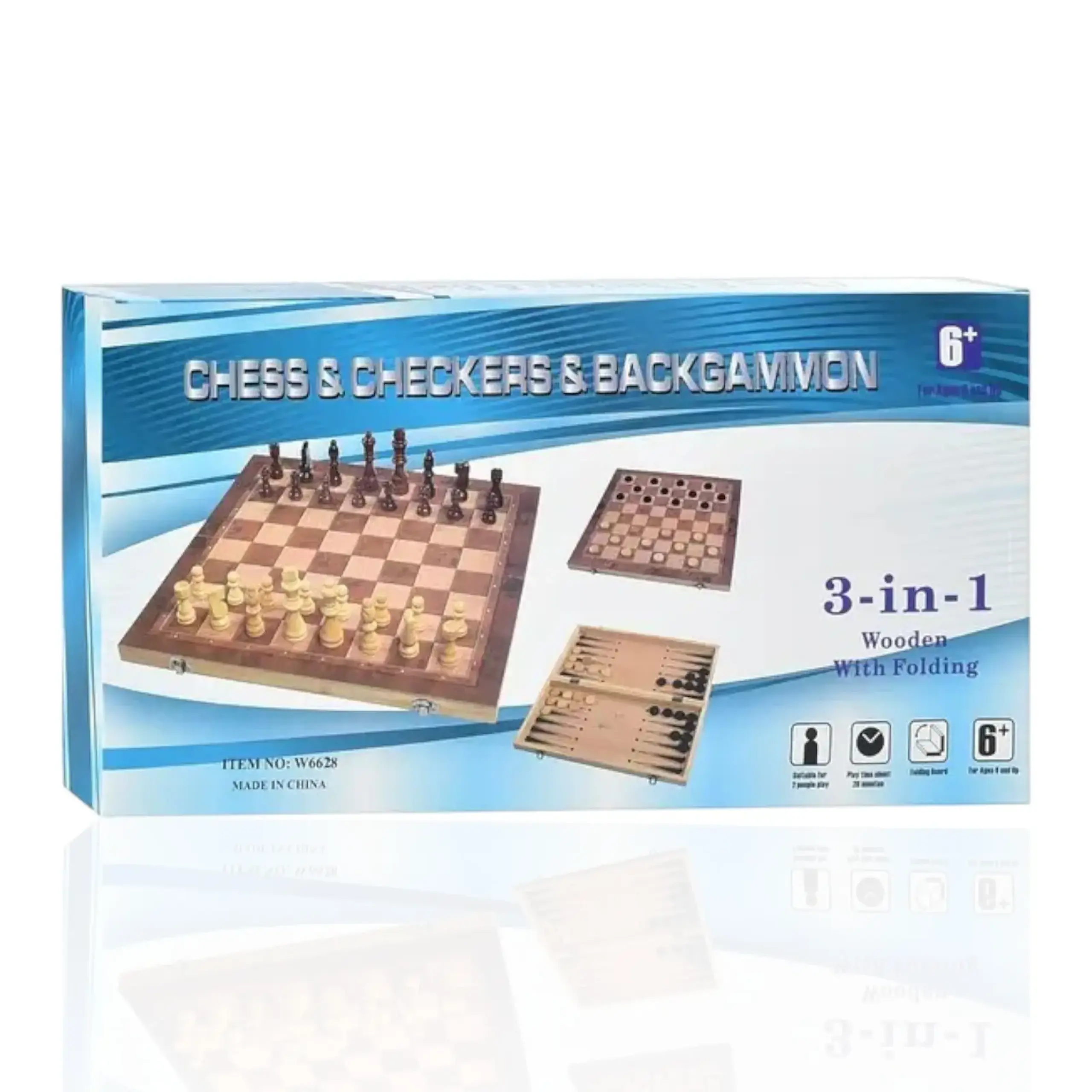 Joc de masa sah 3in1